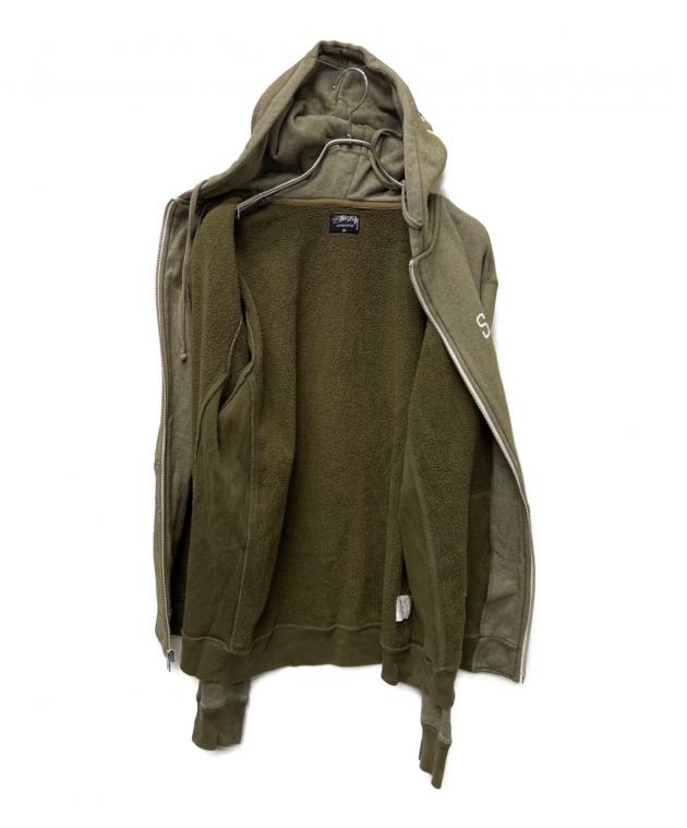 中古・古着通販】stussy (ステューシー) ジップパーカー オリーブ