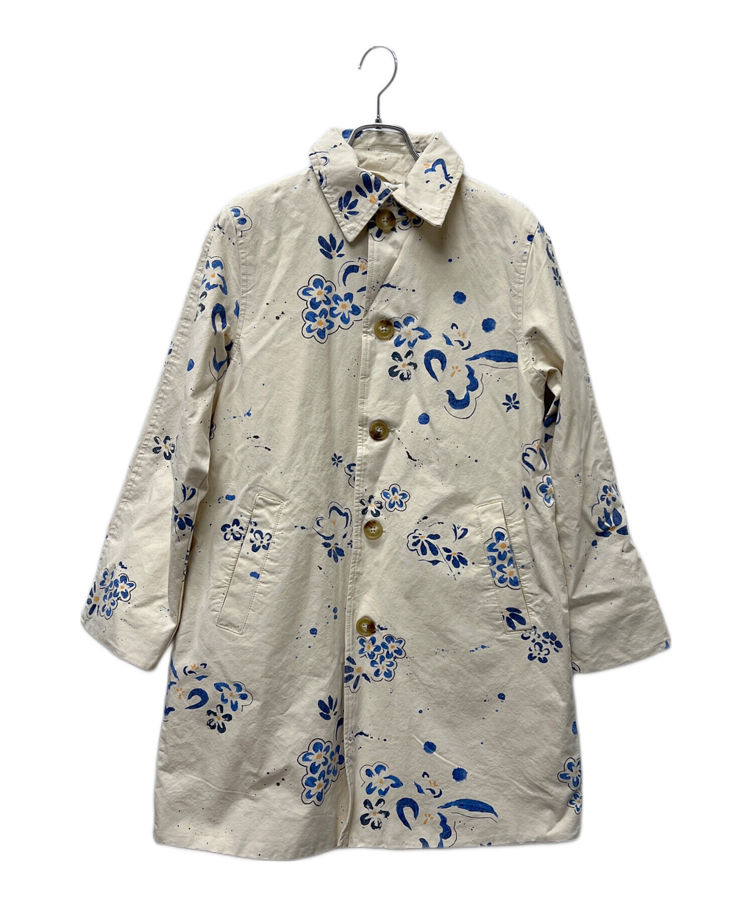 ラルフローレン ステンカラーコート Aライン アイボリー 11号 L 春秋 中古・古着通販】POLO RALPH LAUREN (ポロ・ラルフローレン) ステン