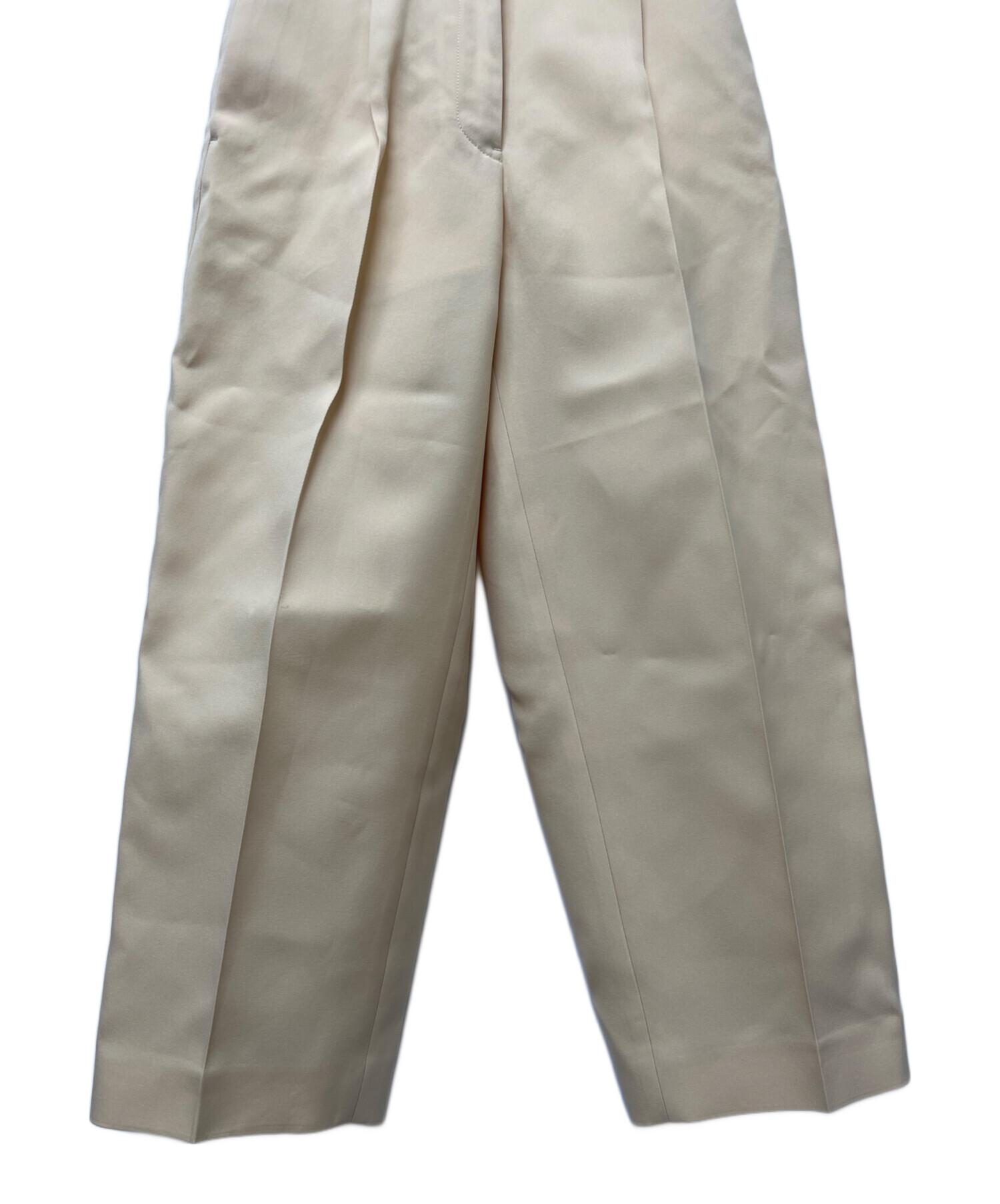中古・古着通販】JIL SANDER (ジルサンダー) タックパンツ ベージュ
