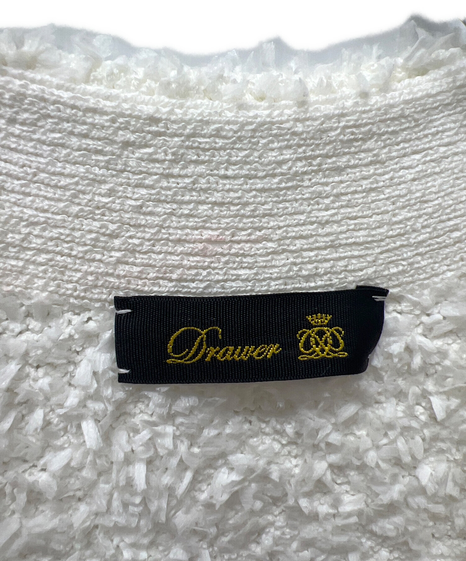 中古・古着通販】DRAWER (ドゥロワー) 5G天竺編みニットジレ ホワイト
