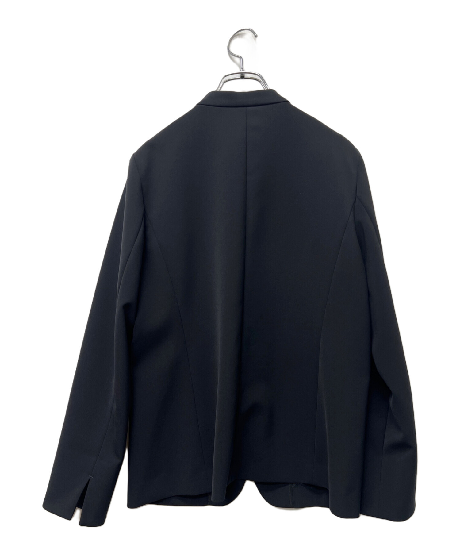 【美品】SOÉJU ストレッチファイン ノーカラージャケット XL 黒 中古・古着通販】SOEJU (ソージュ) ストレッチファインノーカラー