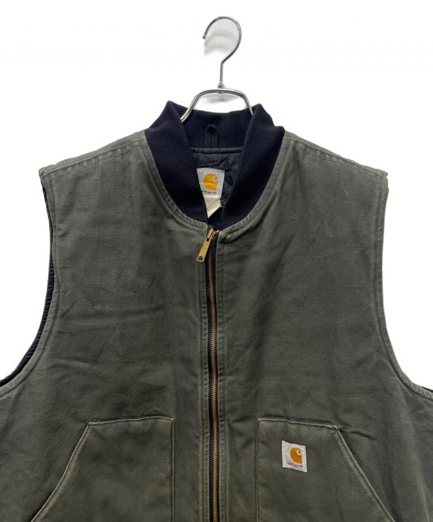中古・古着通販】CarHartt (カーハート) 中綿ベスト オリーブ×ブラック