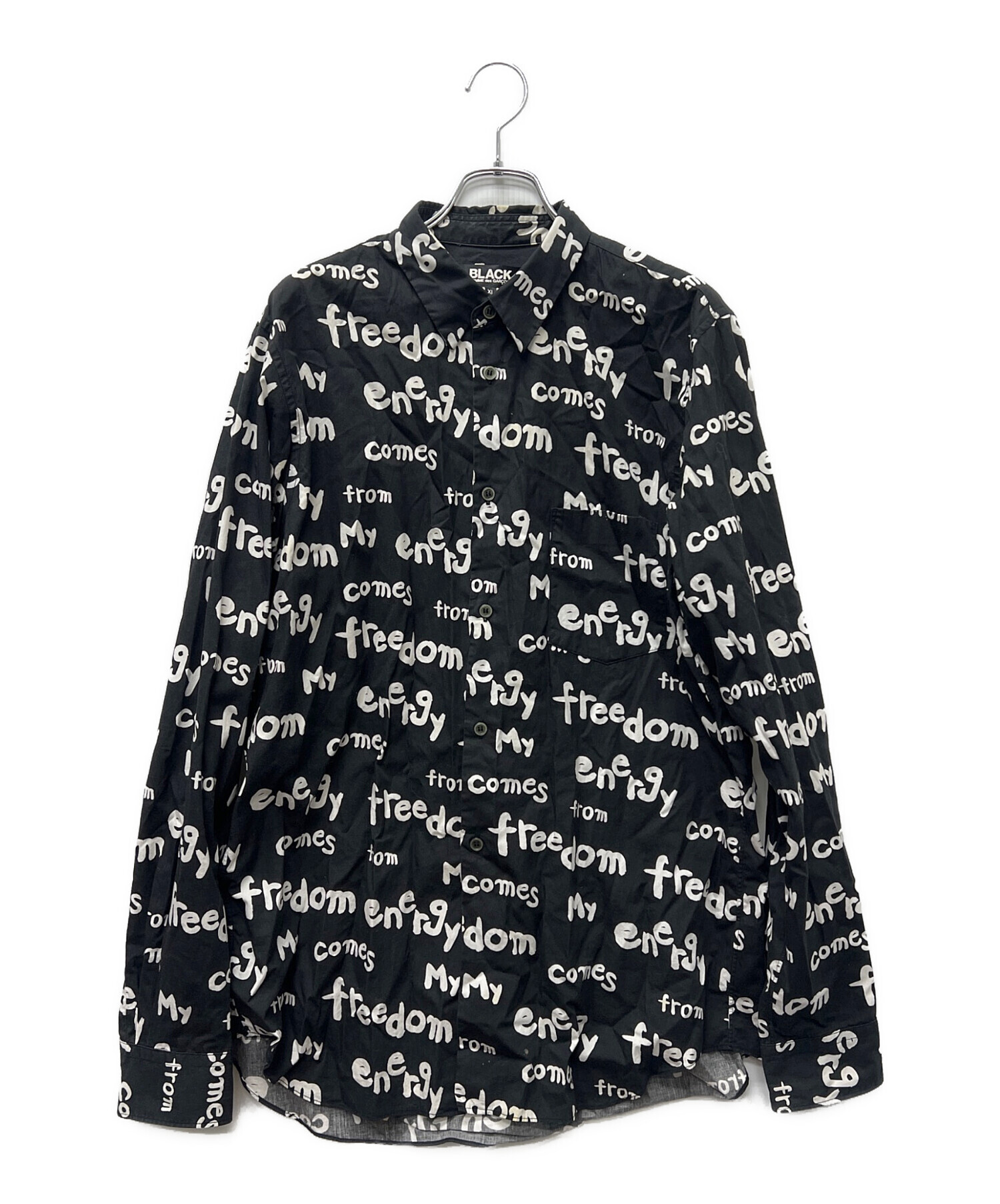 ブラックコムデギャルソン 長袖シャツ 白 L AD2012 日本製 中古・古着通販】BLACK COMME des GARCONS (ブラックコムデギャルソン