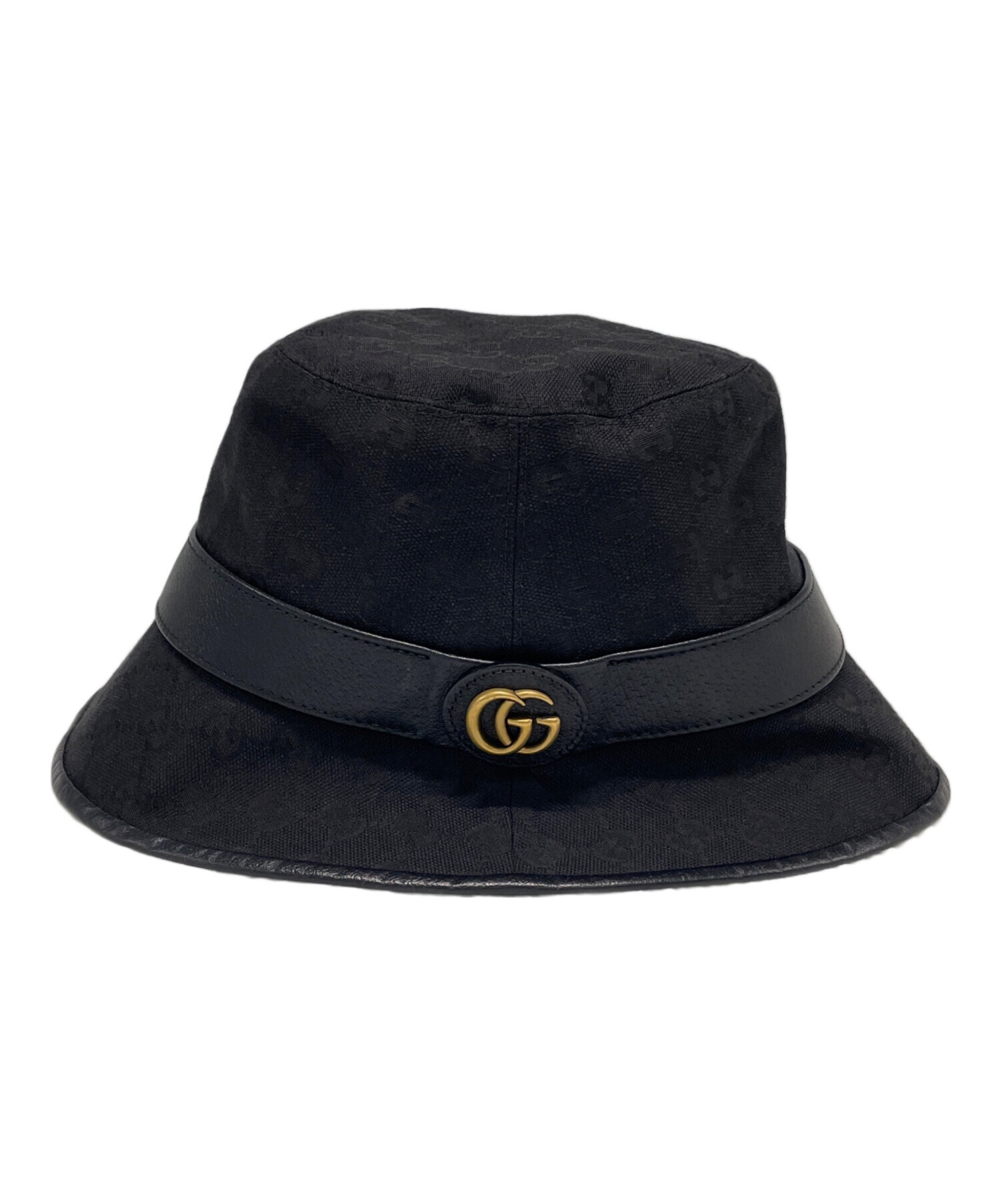 中古・古着通販】GUCCI (グッチ) GGキャンバスバケットハット ブラック