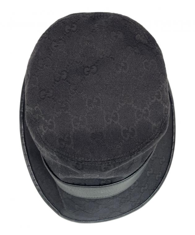 中古・古着通販】GUCCI (グッチ) GGキャンバスバケットハット ブラック