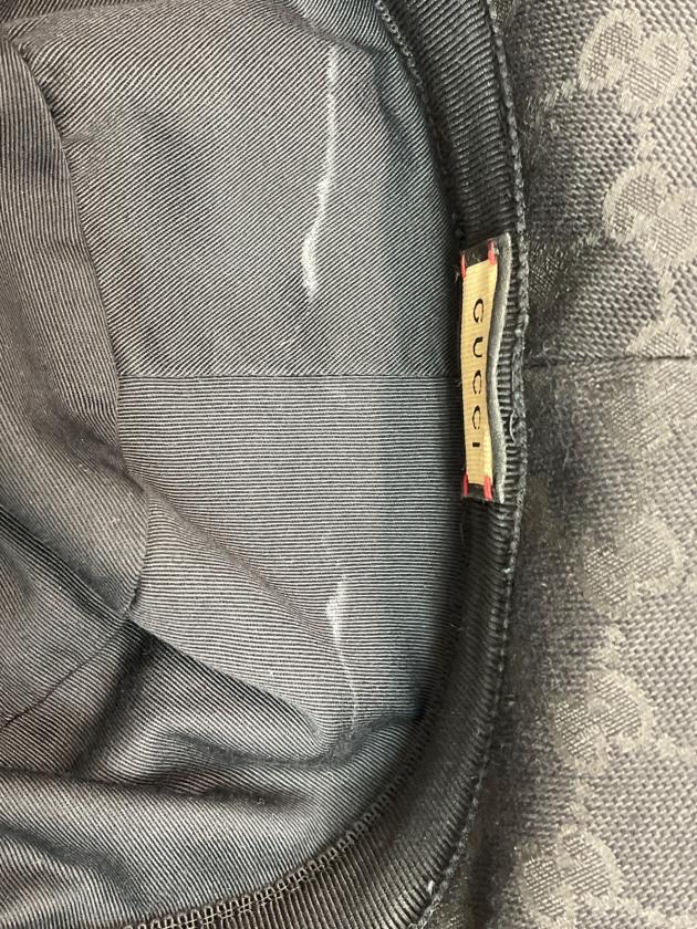 中古・古着通販】GUCCI (グッチ) GGキャンバスバケットハット ブラック