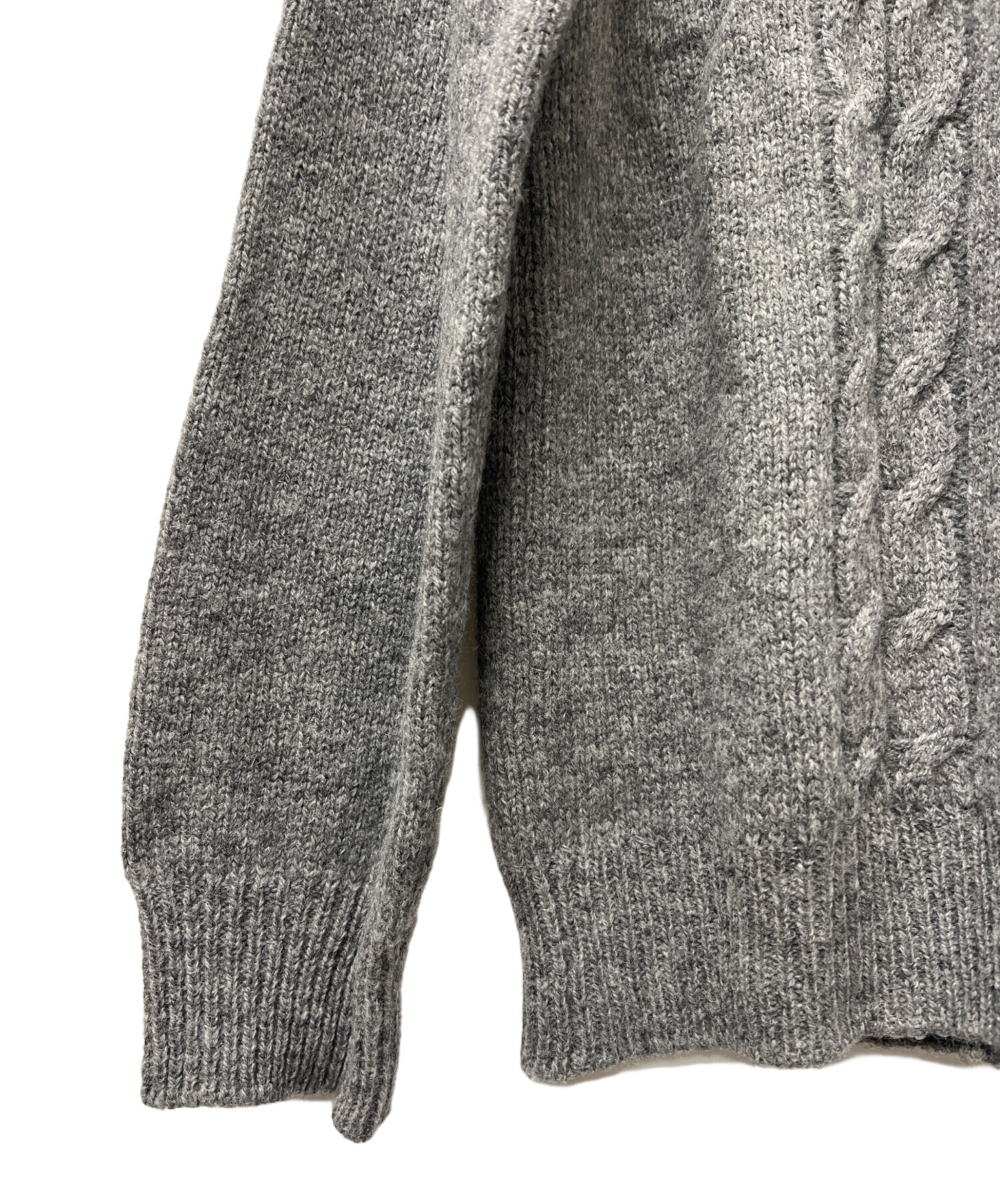 GUCCI グレー リブ編みセーター S 中古・古着通販】GUCCI (グッチ) タートルネックニット グレー サイズ