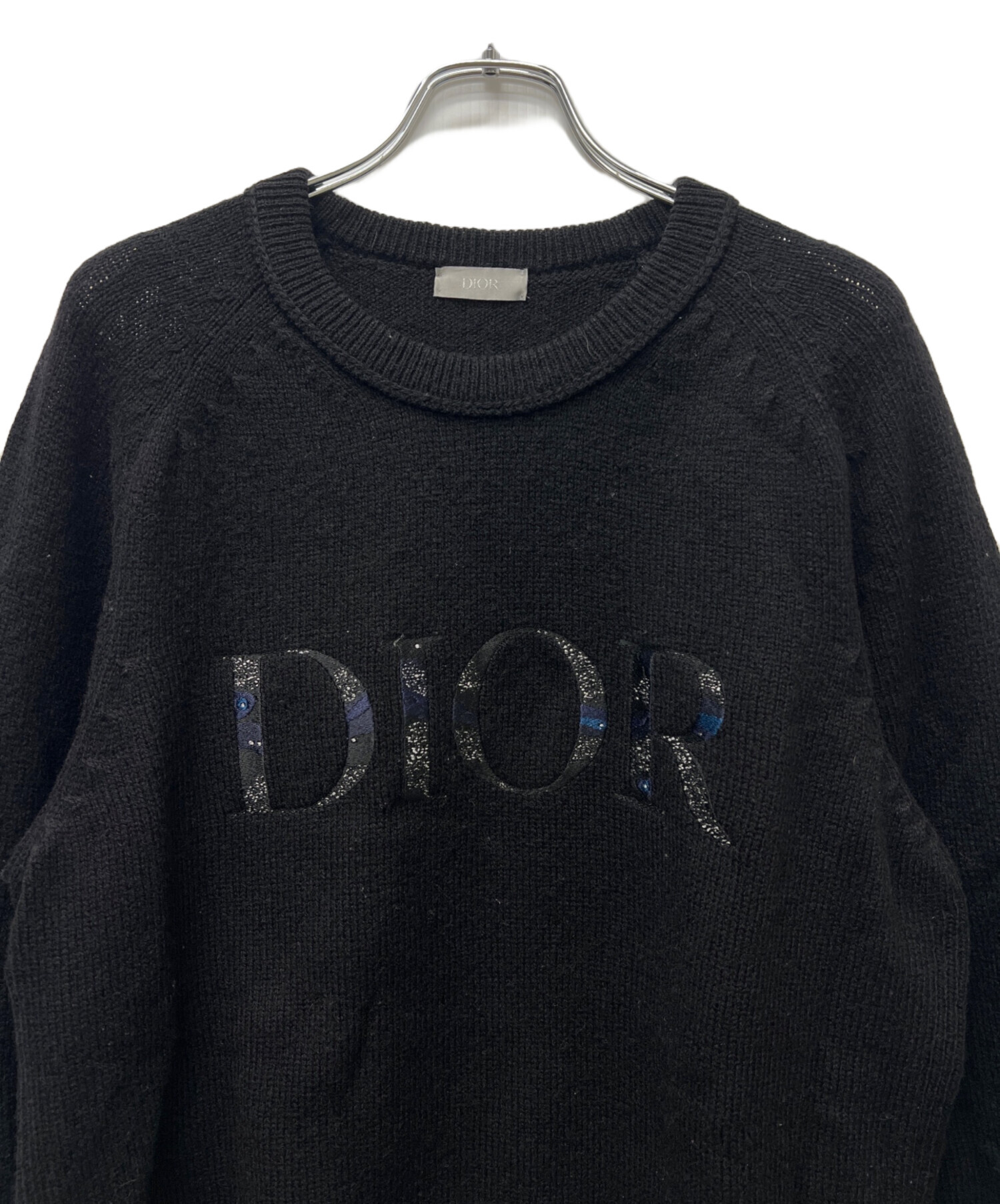中古・古着通販】Dior (ディオール) PETER DOIG 刺繍ニット ブラック
