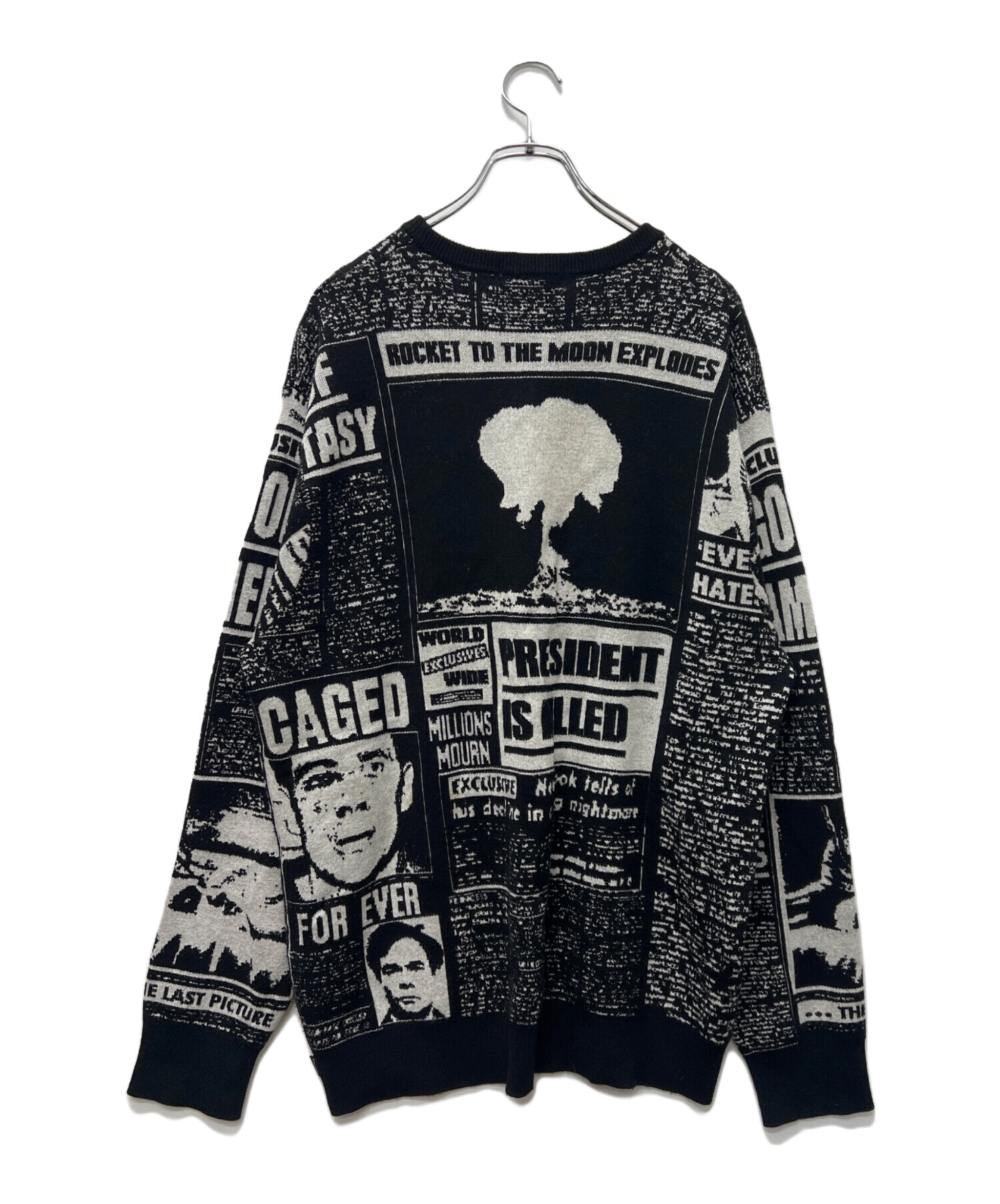 中古・古着通販】SUPREME (シュプリーム) Newspaper print sweater
