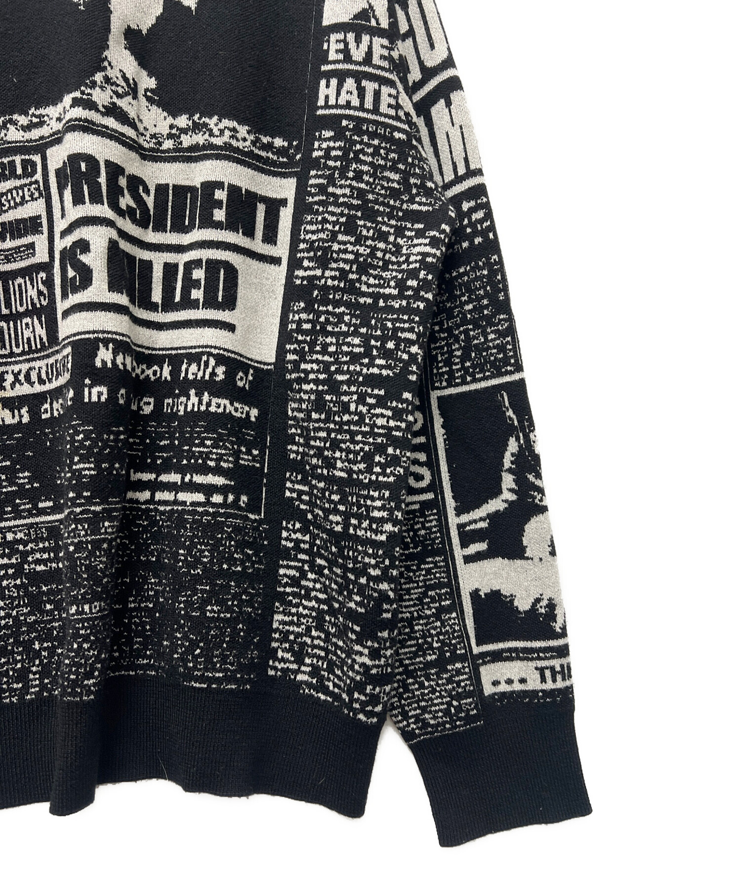 中古・古着通販】SUPREME (シュプリーム) Newspaper print sweater