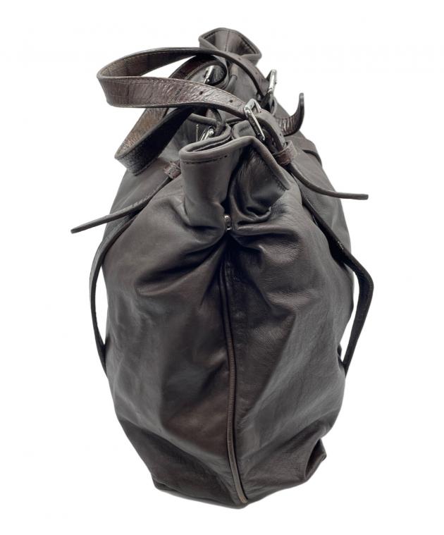 新品タグ付き！GIORGIO ARMANI ラムレザー トートバッグ グレー 中古・古着通販】GIORGIO ARMANI (ジョルジオアルマーニ) ラムレザー