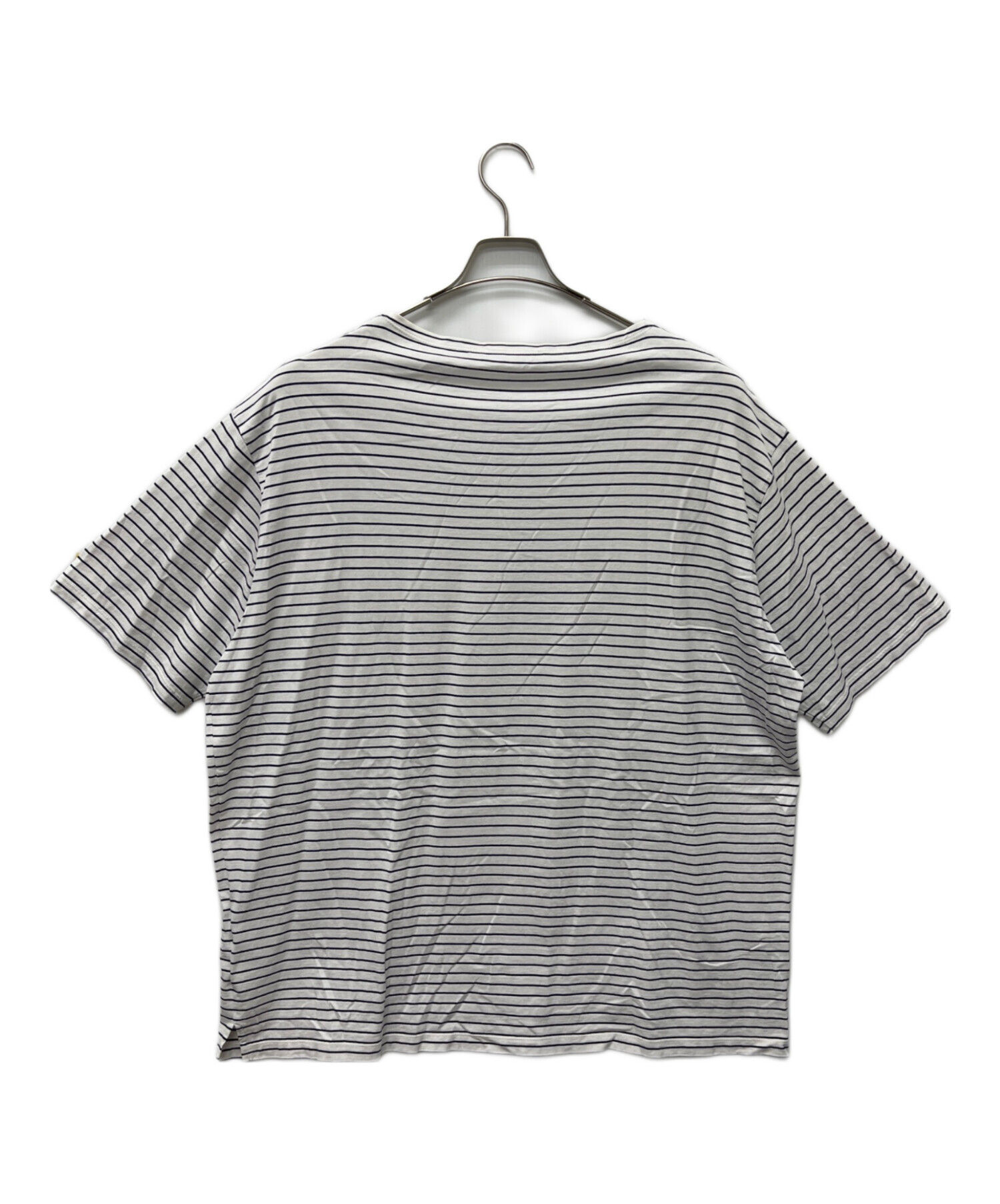 PRADA ボーダーTシャツ 中古・古着通販】PRADA (プラダ) ボーダーTシャツ ホワイト×ネイビー