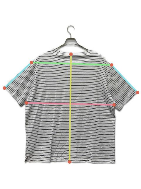 中古・古着通販】PRADA (プラダ) ボーダーTシャツ ホワイト×ネイビー