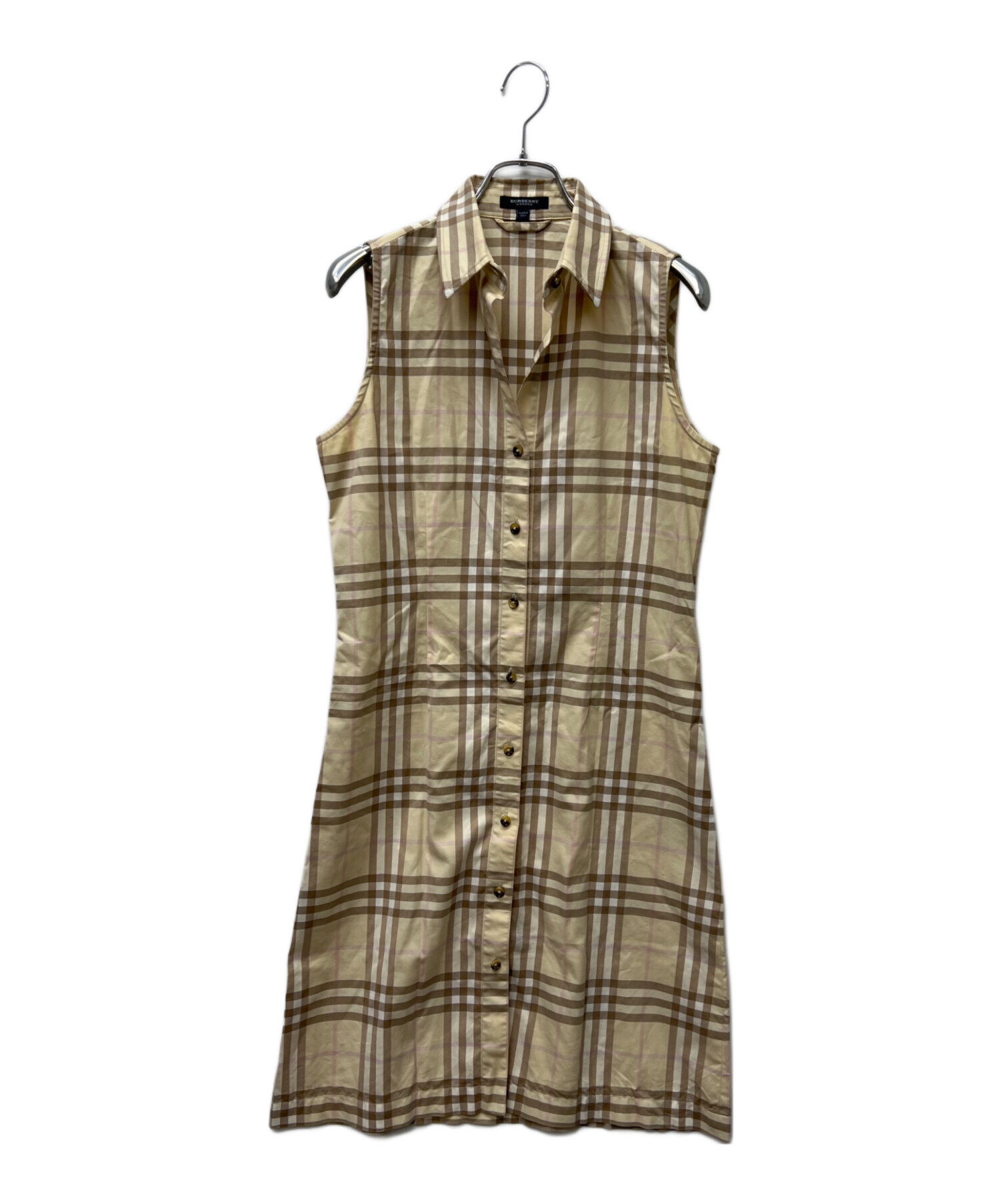 中古・古着通販】BURBERRY (バーバリー) ノースリーブシャツワンピース