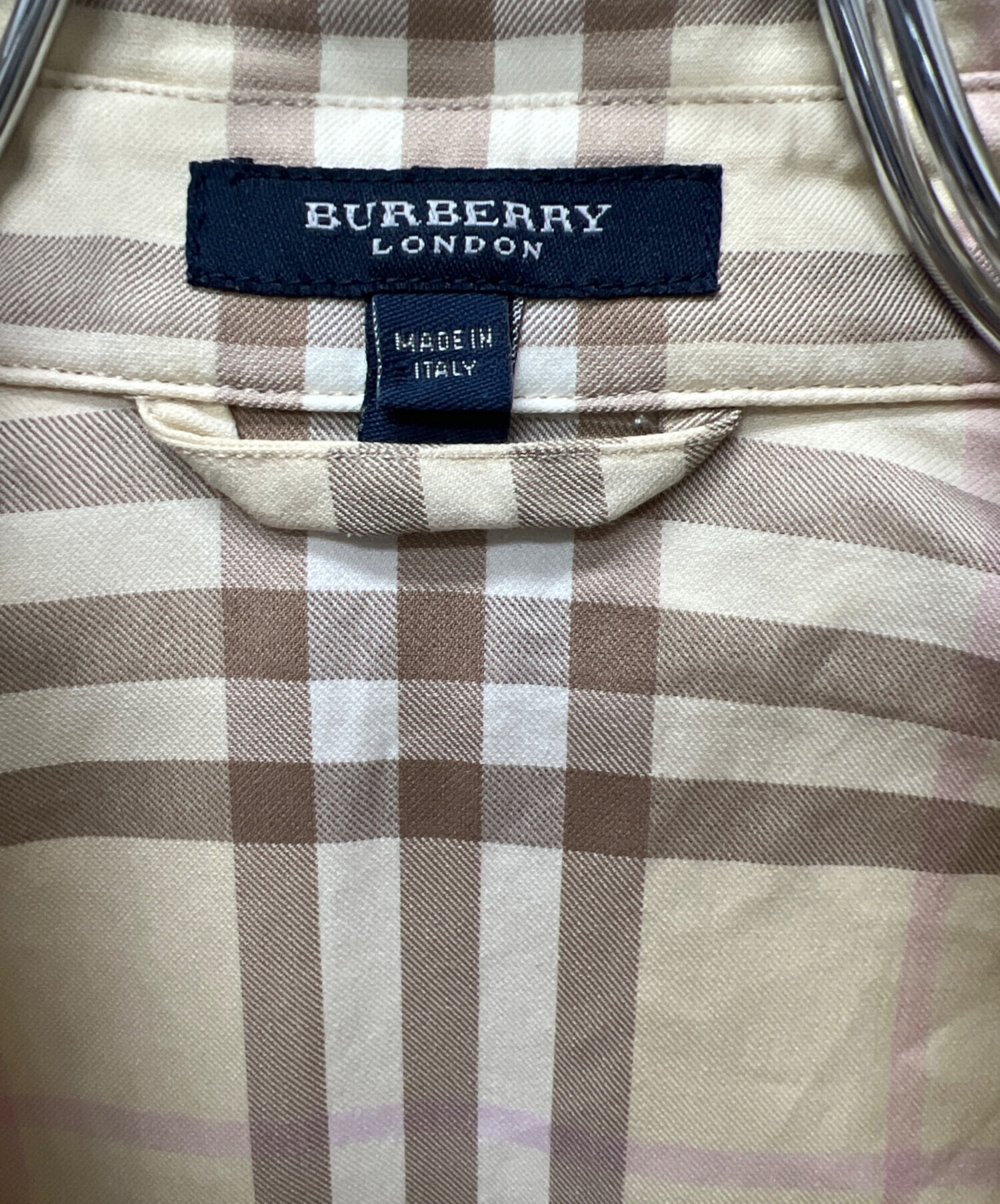 中古・古着通販】BURBERRY (バーバリー) ノースリーブシャツワンピース