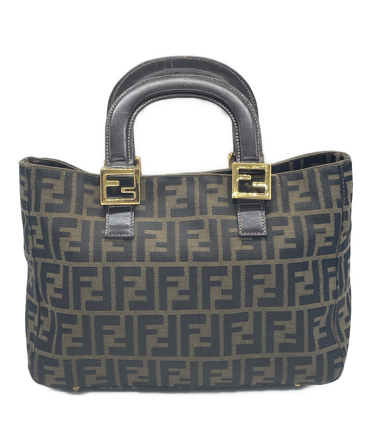中古・古着通販】FENDI (フェンディ) ズッカハンドバッグ ベージュ 