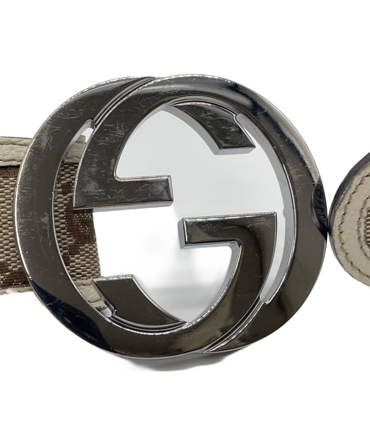 GUCCI♡ベルト♡ベージュ♡90♡最短65最長75 中古・古着通販】GUCCI (グッチ) ベルト ベージュ｜ブランド・古着通販