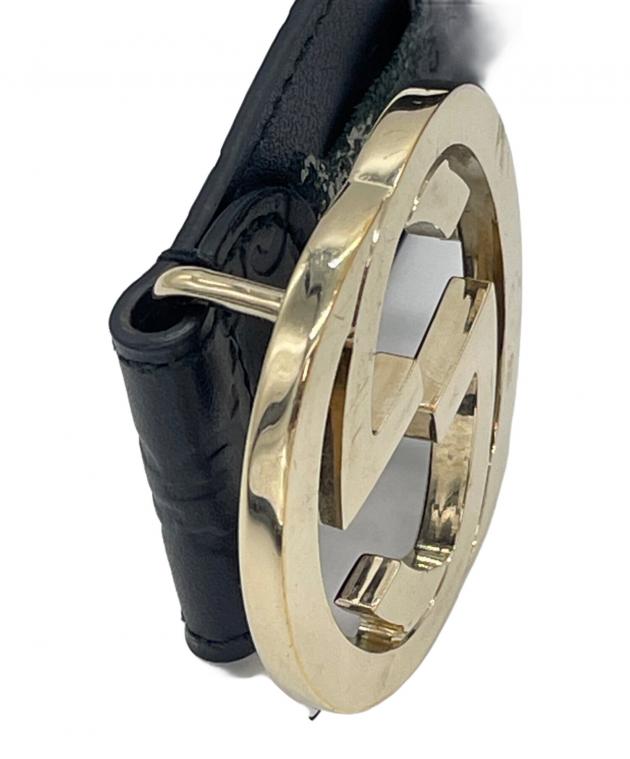中古・古着通販】GUCCI (グッチ) レザーベルト ブラック｜ブランド
