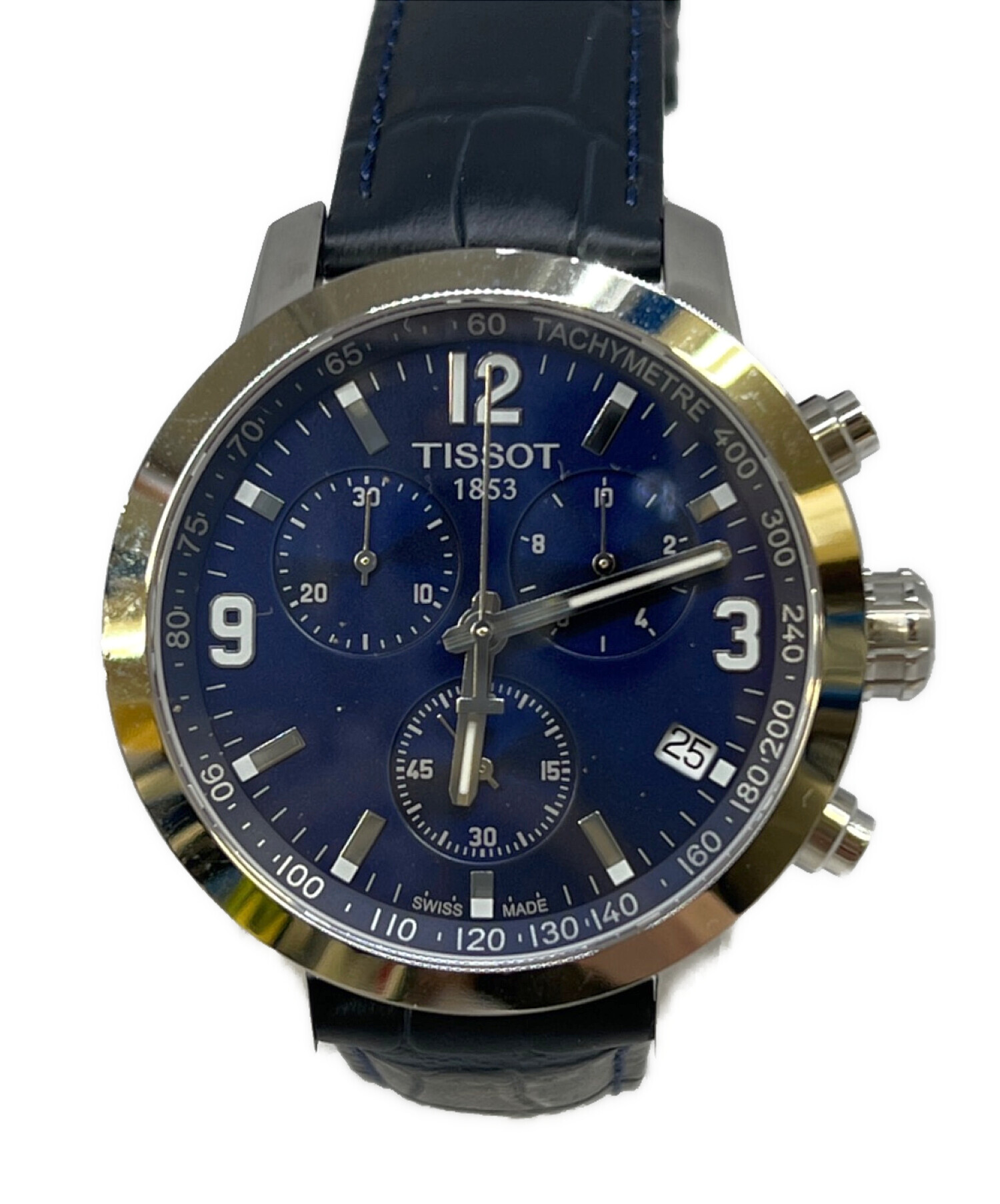 オ*マ様 ティソ　TISSOT クロノグラフ 腕時計　青文字盤　T055417A 中古・古着通販】TISSOT (ティソ) クロノグラフ ネイビー｜ブランド
