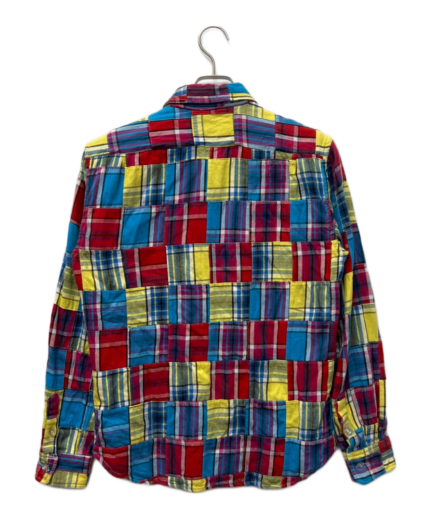専用 古着 90s ステューシー パッチワーク チェック シャツ ラルフローレン 中古・古着通販】stussy (ステューシー) パッチワークネルシャツ