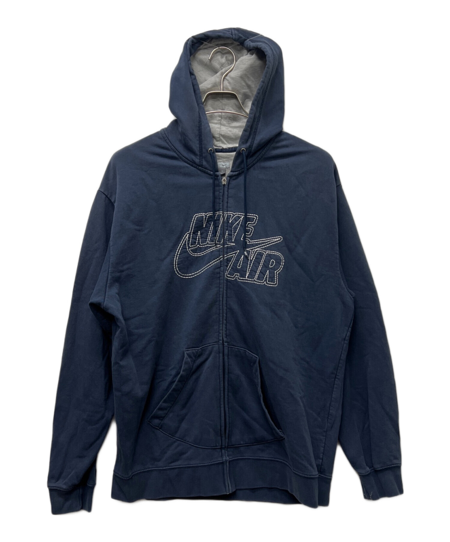 00s NIKE ボーダー ジップパーカー L 青 黒 Y2K archive 中古・古着通販】NIKE (ナイキ) ジップパーカー ネイビー サイズ:XL