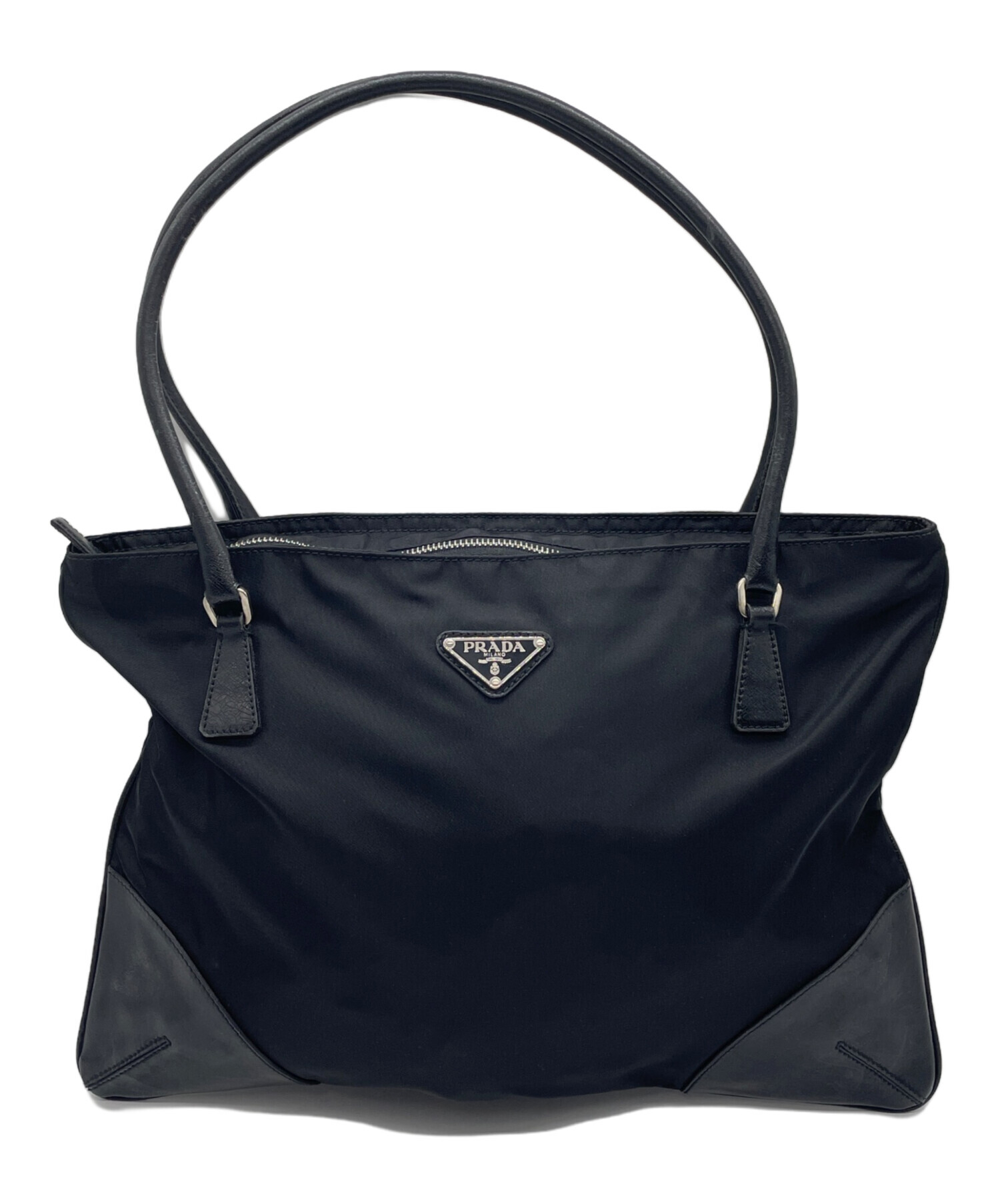 中古・古着通販】PRADA (プラダ) ナイロンハンドバッグ ブラック 