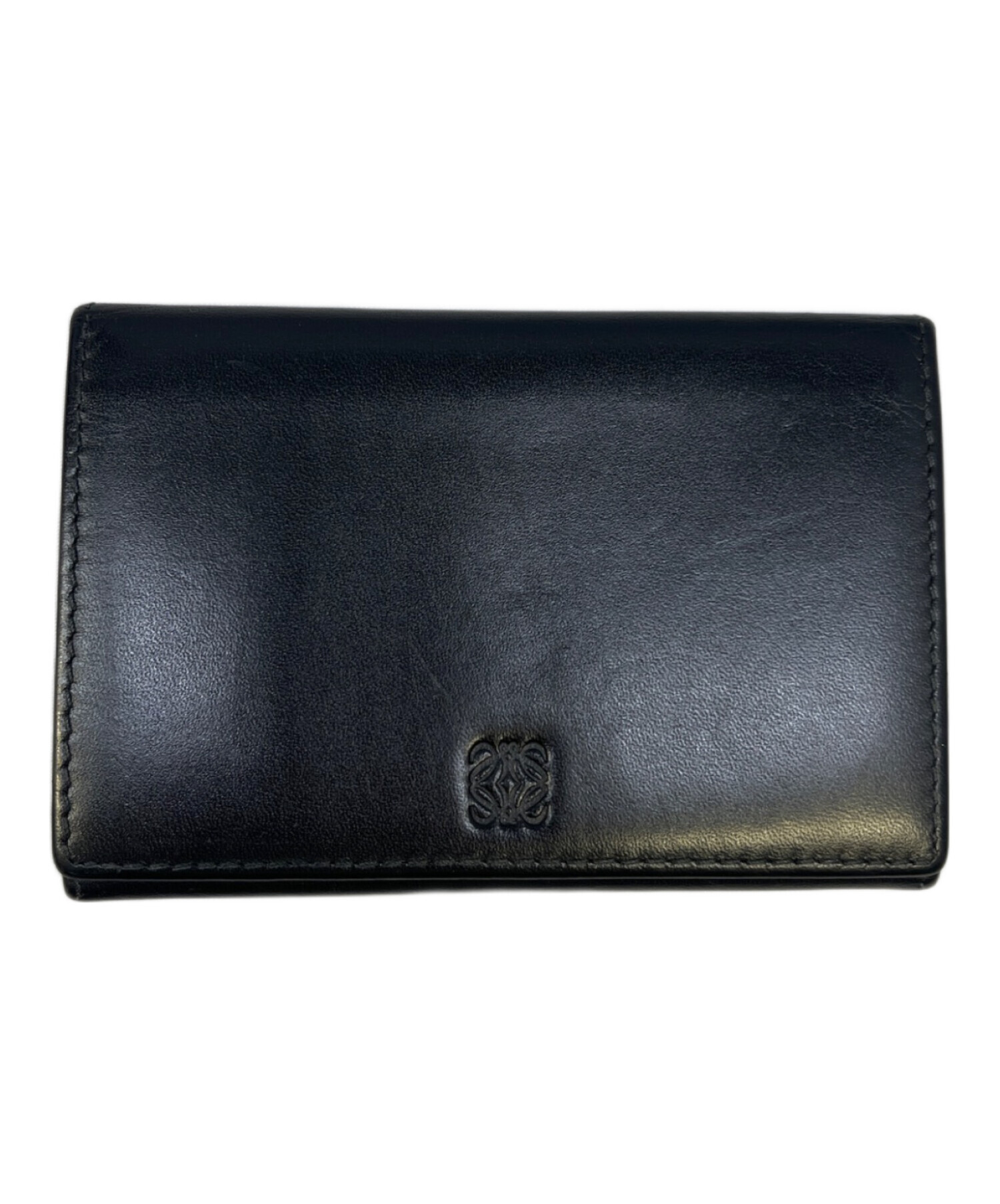 中古・古着通販】LOEWE (ロエベ) 名刺入れ ブラック×ブルー｜ブランド