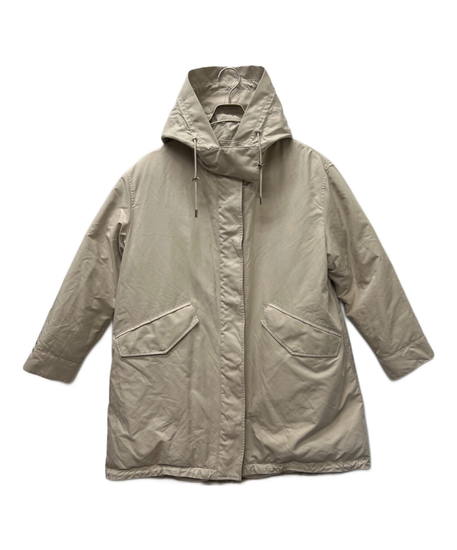 【しろたえさん】23区 ニジュウサンク ヘリンボーン ダウンコート 40号 中古・古着通販】23区 (ニジュウサンク) ダウンコート アイボリー
