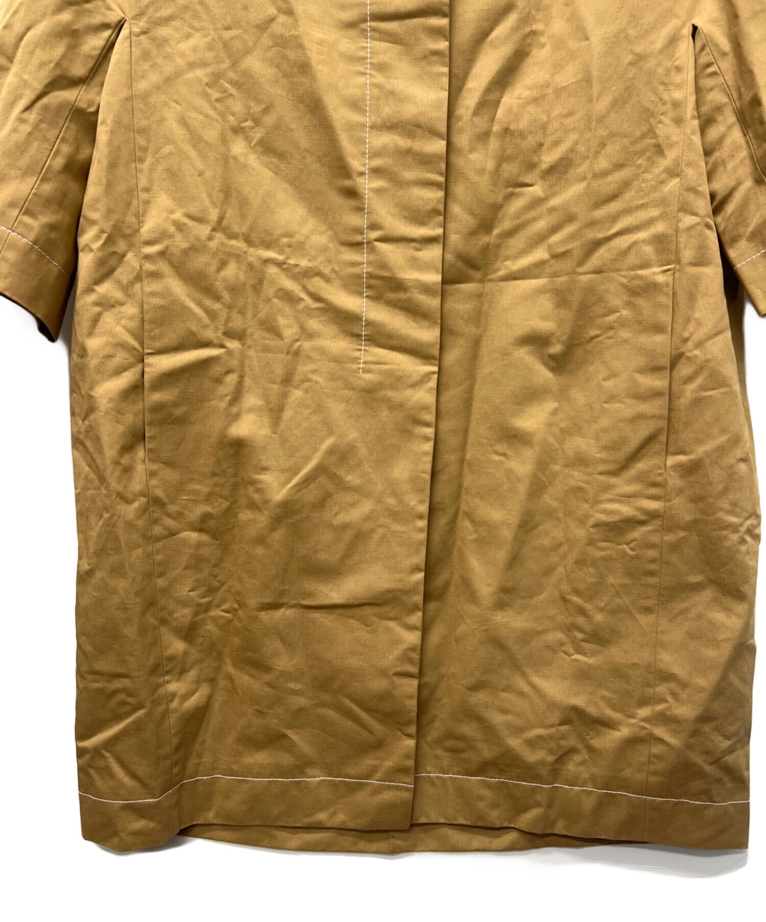 中古・古着通販】MARNI (マルニ) ノーカラーコート ベージュ サイズ