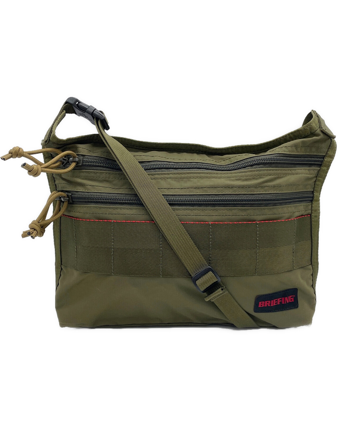 BRIEFING ボディバッグ ウエストポーチ カーキ色 中古・古着通販】BRIEFING (ブリーフィング) ボディバッグ カーキ