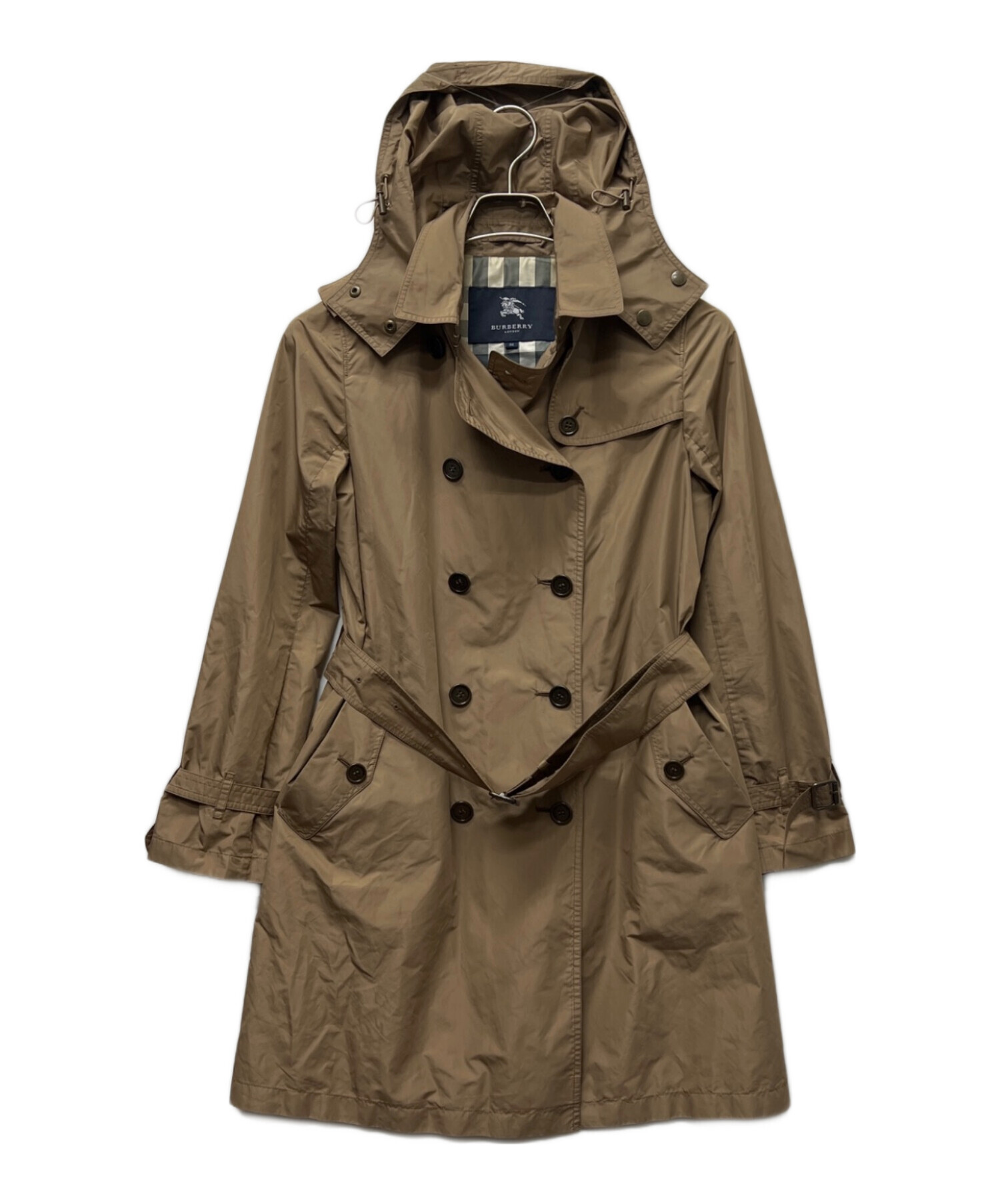 【美品】BURBERRY LONDON ナイロントレンチコート ベージュ 38 中古・古着通販】BURBERRY LONDON (バーバリーロンドン) ナイロン