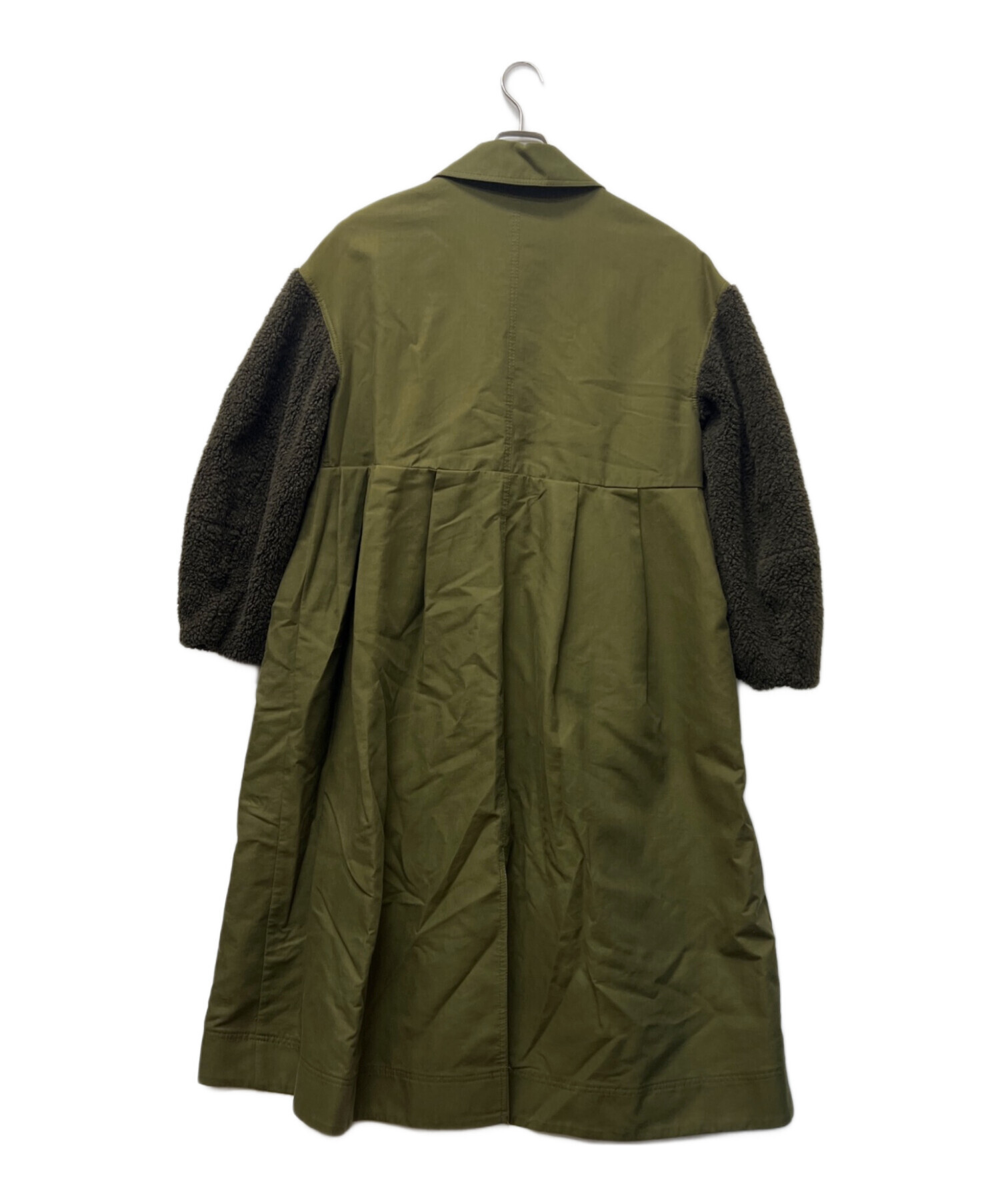 Clane BOA SLEEVE MODS COAT クラネ 中古・古着通販】CLANE (クラネ) BOA SLEEVE MODS COAT オリーブ