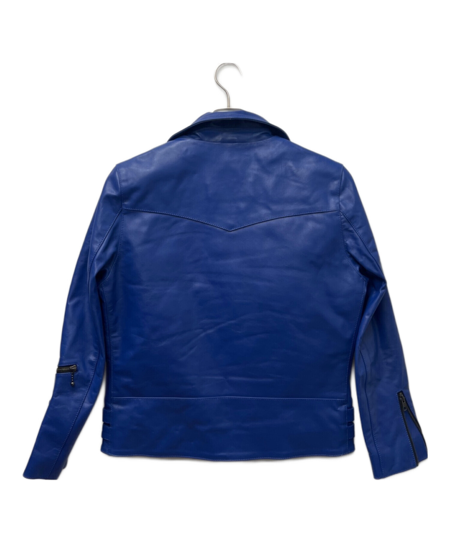 Liugoo Leathers ライダースジャケット ブルー 中古・古着通販】Liugoo Leathers (リューグーレザーズ) ライダース
