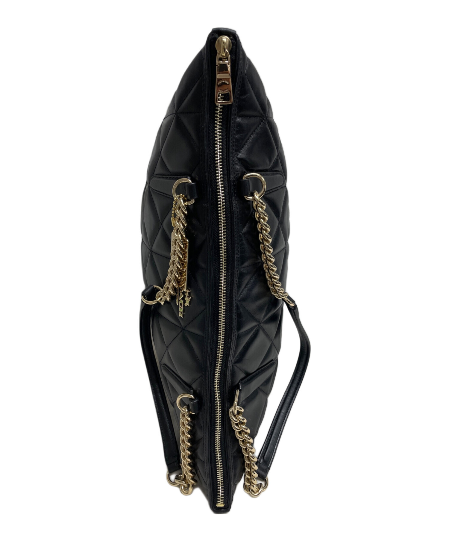 中古・古着通販】COACH (コーチ) キルティングチェーントートバッグ 