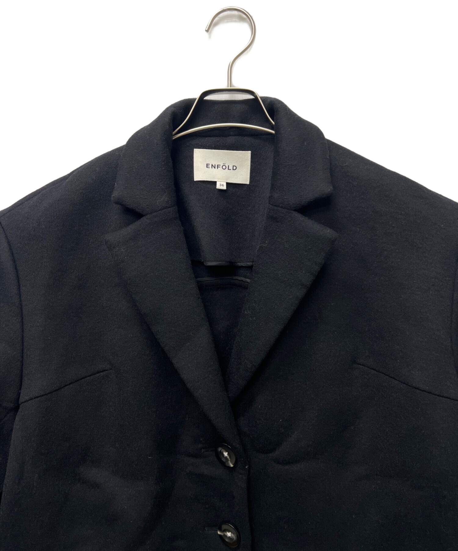 ENFOLD TAILOR JACKETエンフォルド　コート 中古・古着通販】ENFOLD (エンフォルド) TAILOR JACKET ブラック