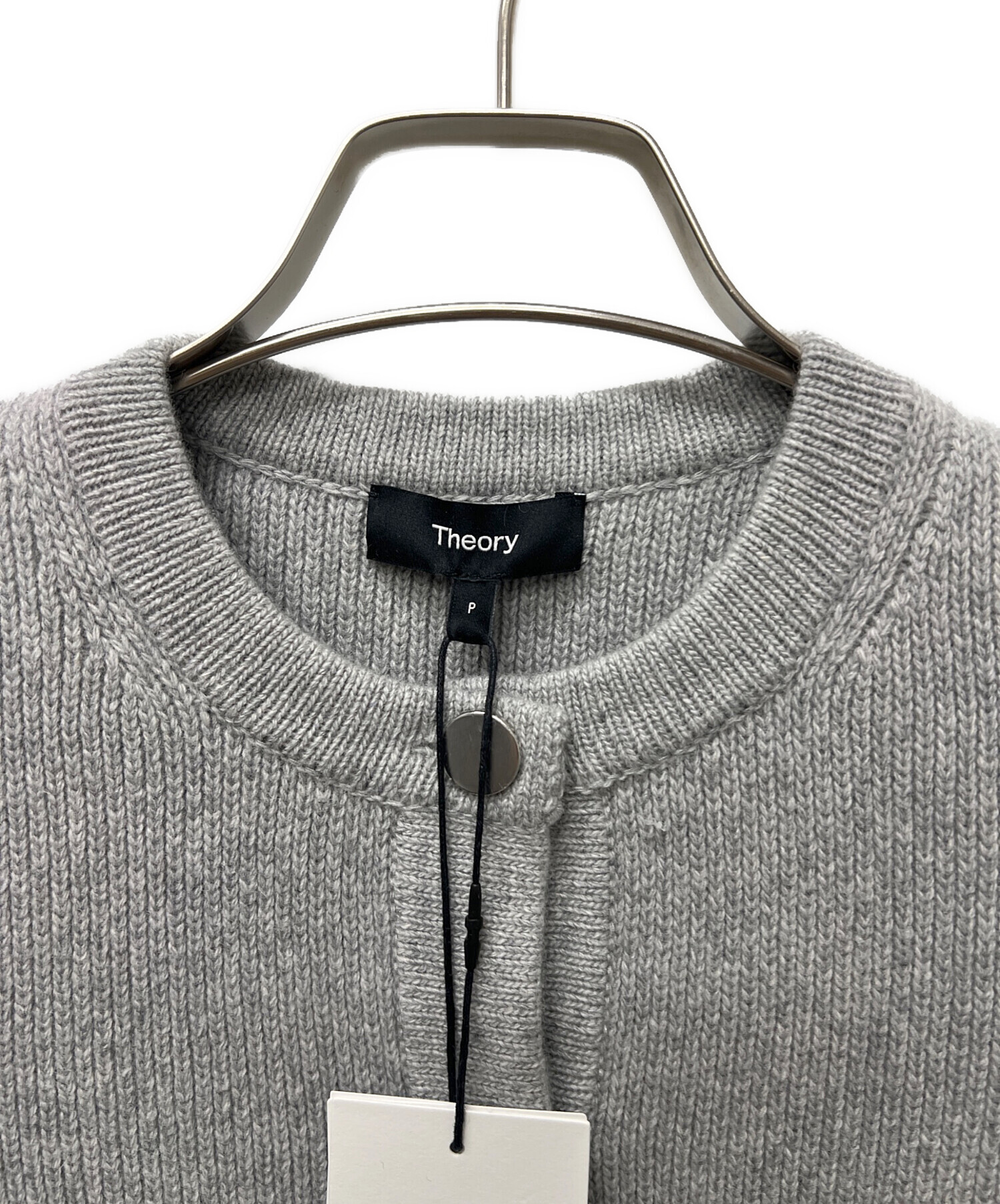 【美品】2025 Theory セオリー カシミヤ100% カーディガン グレー 中古・古着通販】theory (セオリー) カシミヤ混カーディガン グレー