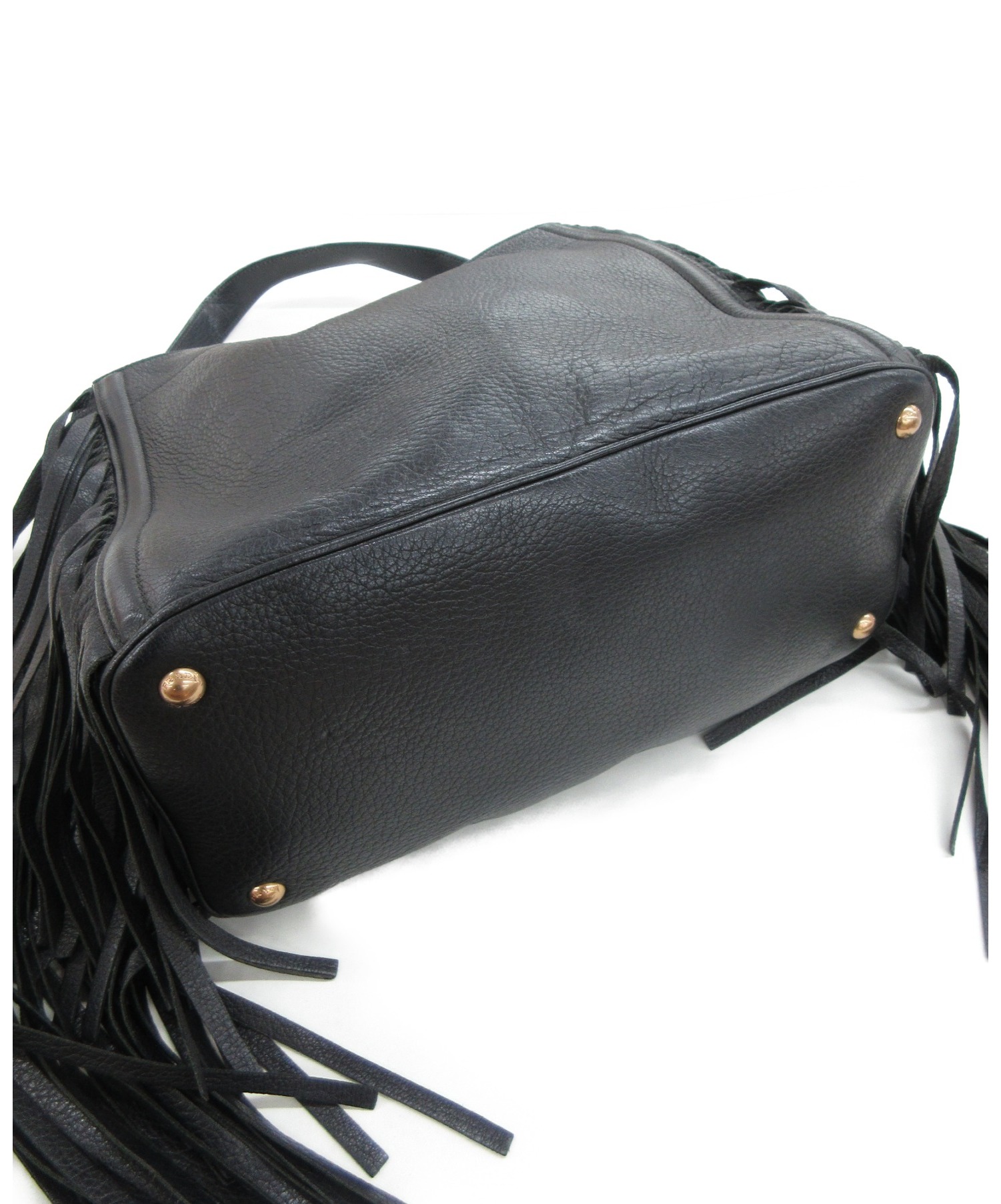 中古・古着通販】PRADA (プラダ) フリンジセミショルダーバッグ 
