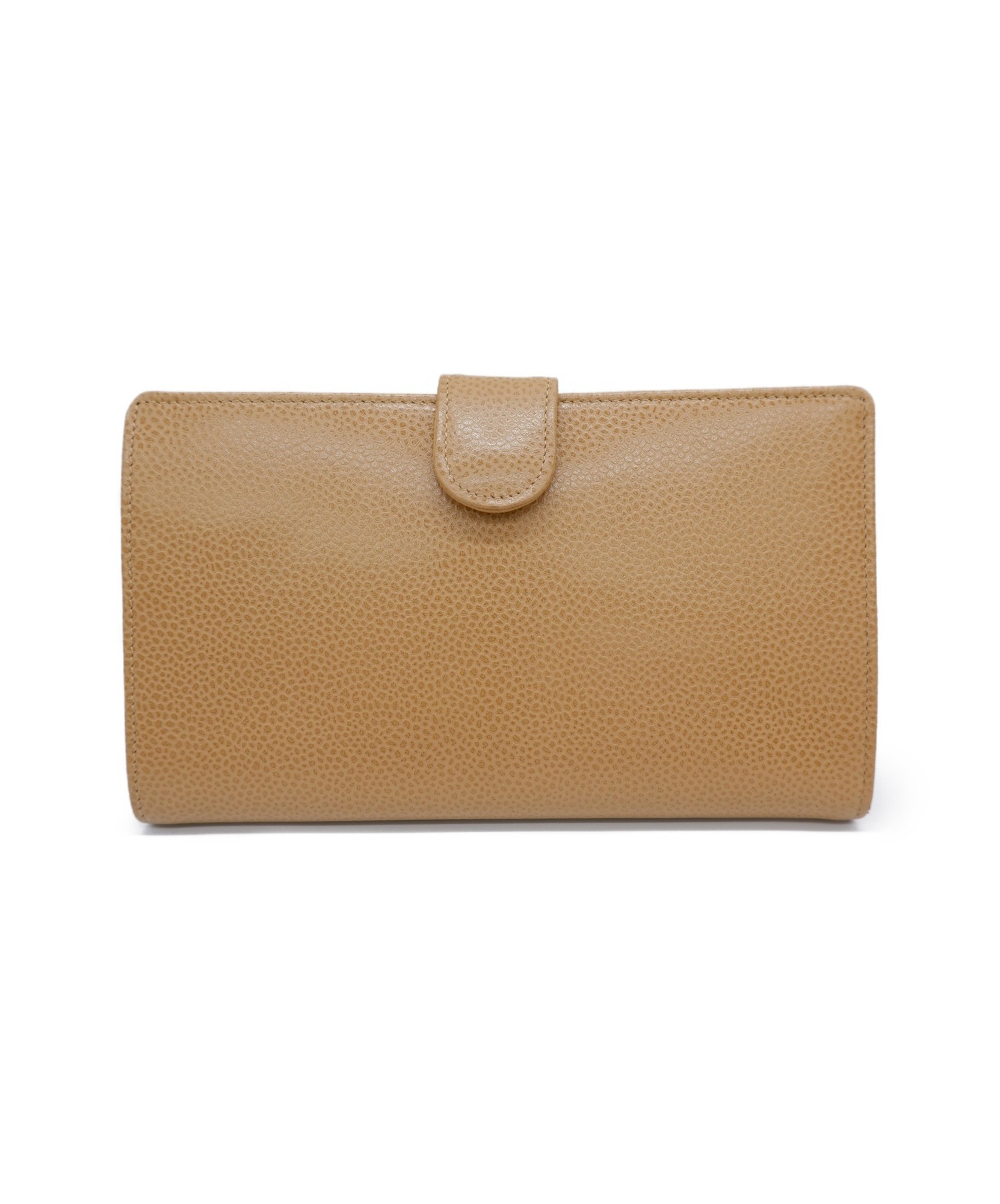 中古・古着通販】CHANEL (シャネル) 2つ折り財布 ベージュ キャビア