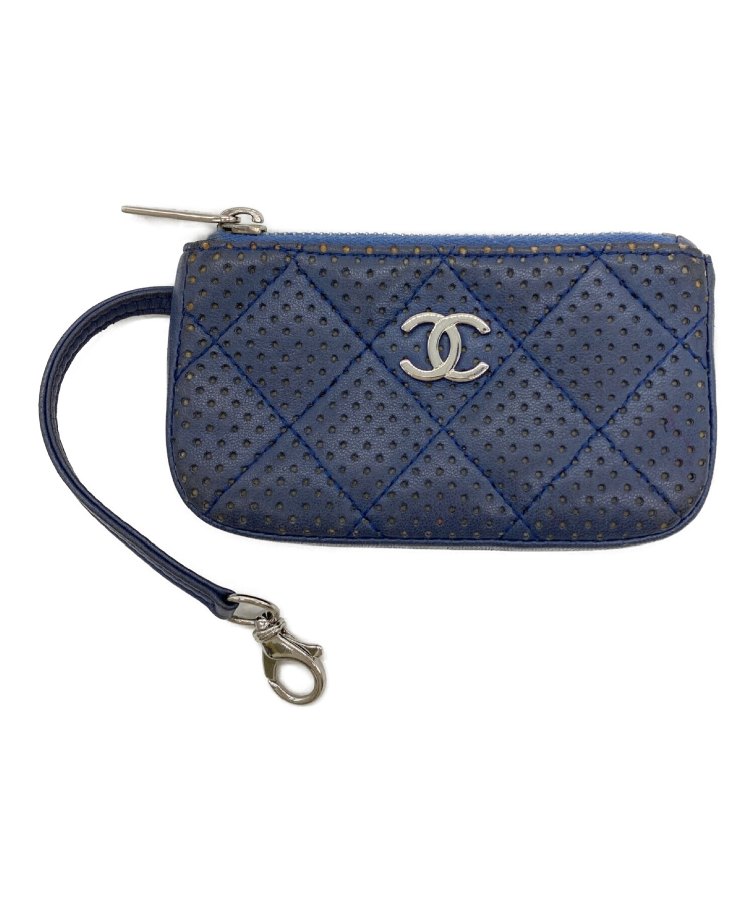 中古・古着通販】CHANEL (シャネル) コインケース ブルー｜ブランド 