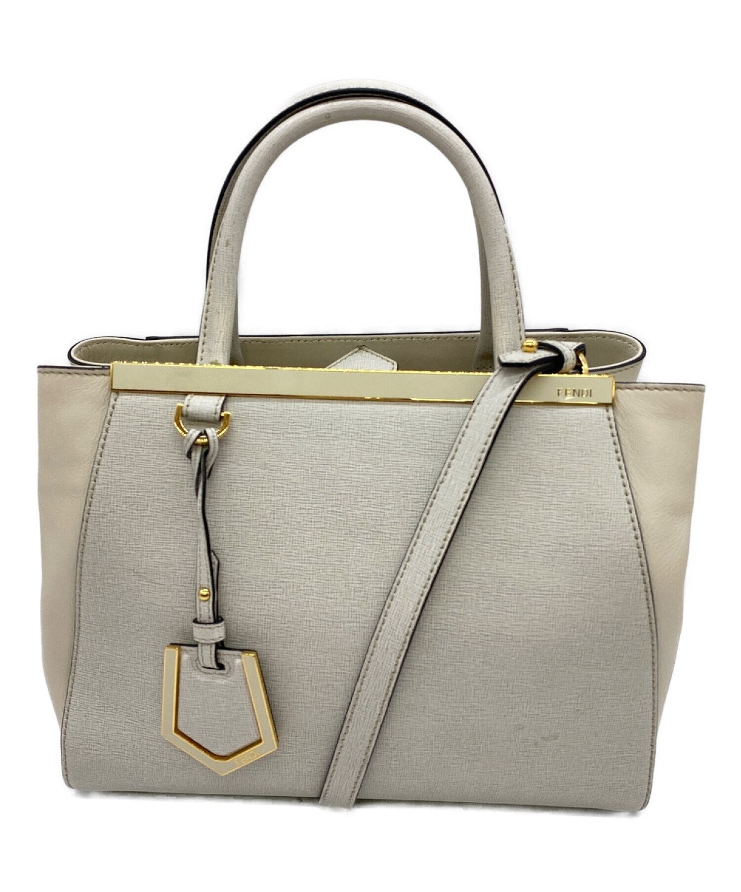 FENDIベージュ ハンドバッグ 中古・古着通販】FENDI (フェンディ) ハンドバッグ ベージュ｜ブランド
