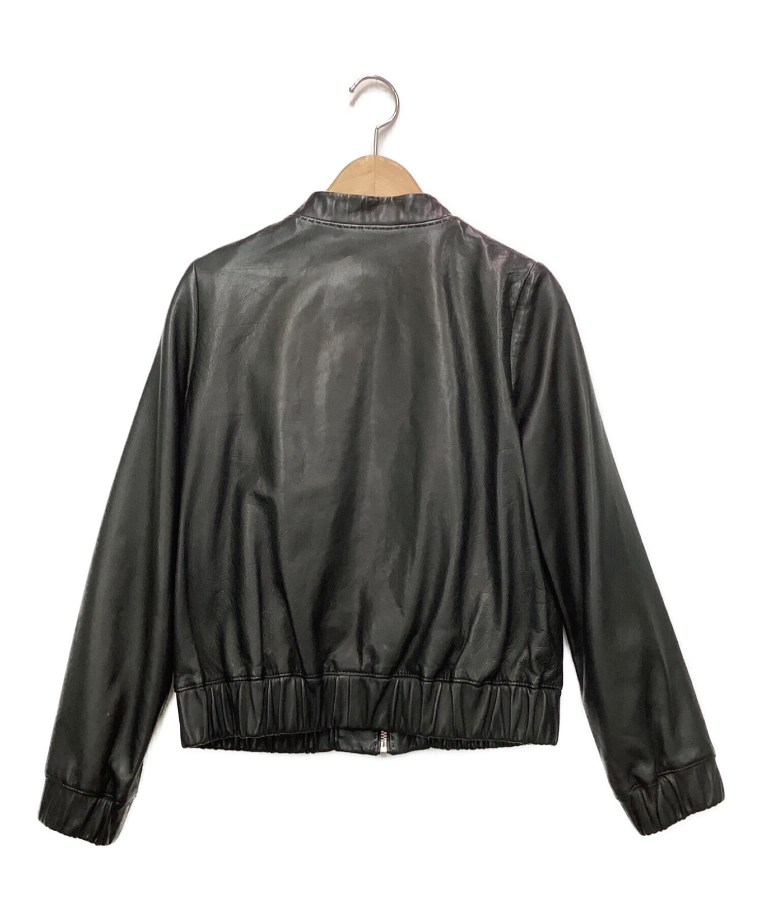 NOBLE ノーブル　本革ライダースジャケット　ブラック　38サイズ 中古・古着通販】Noble (ノーブル) レザーライダースジャケット