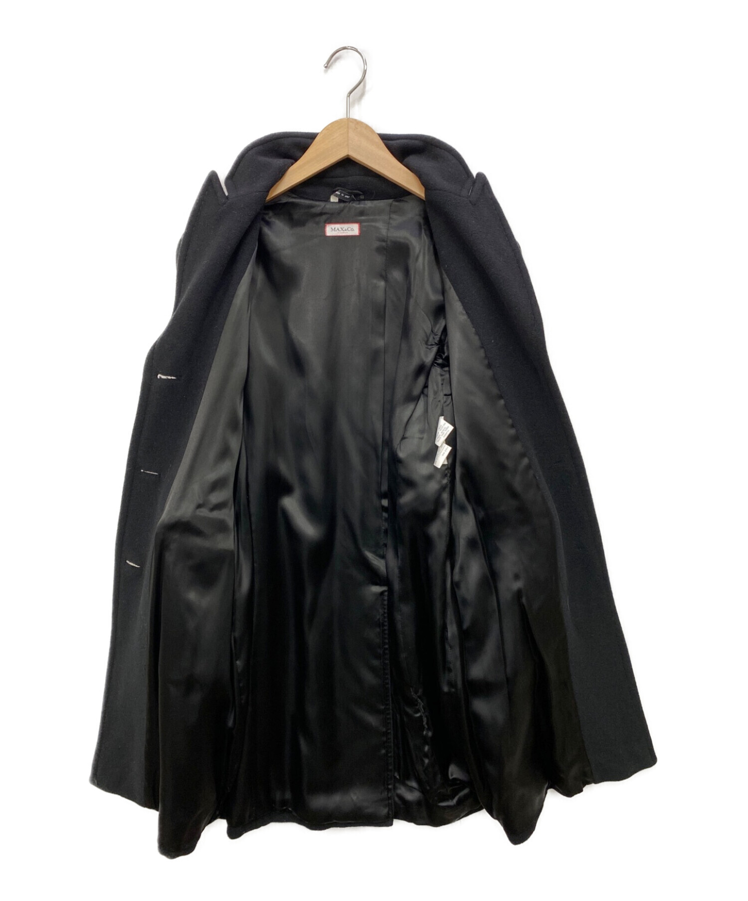 中古・古着通販】MAX&Co. (マックスアンドコー) ロングコート ブラック 