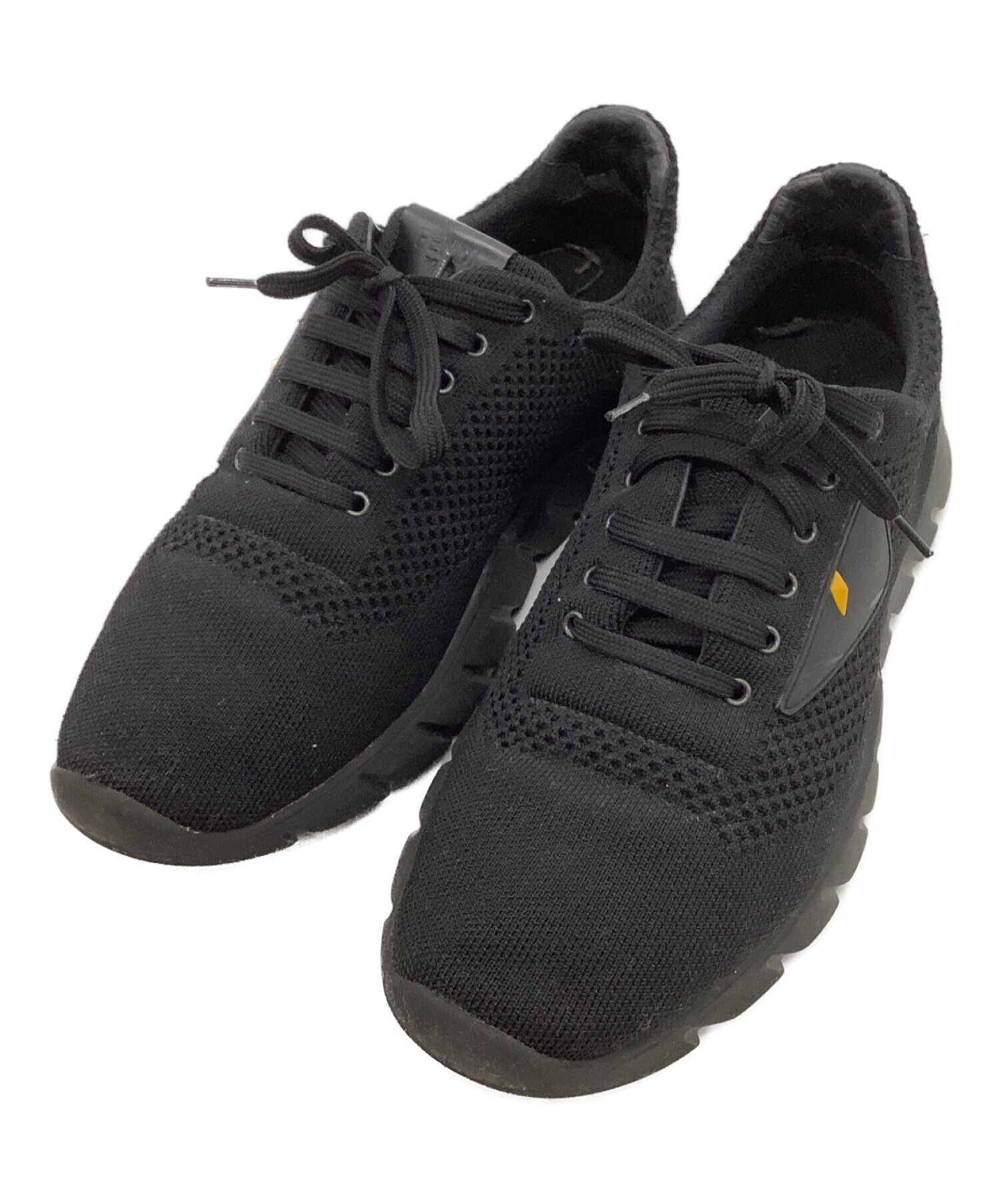 FENDI フェンディ　スニーカー ブラック　26.5 FENDI(フェンディ) Sneaker Zucca Slip-on ズッカ柄レザースニーカー靴