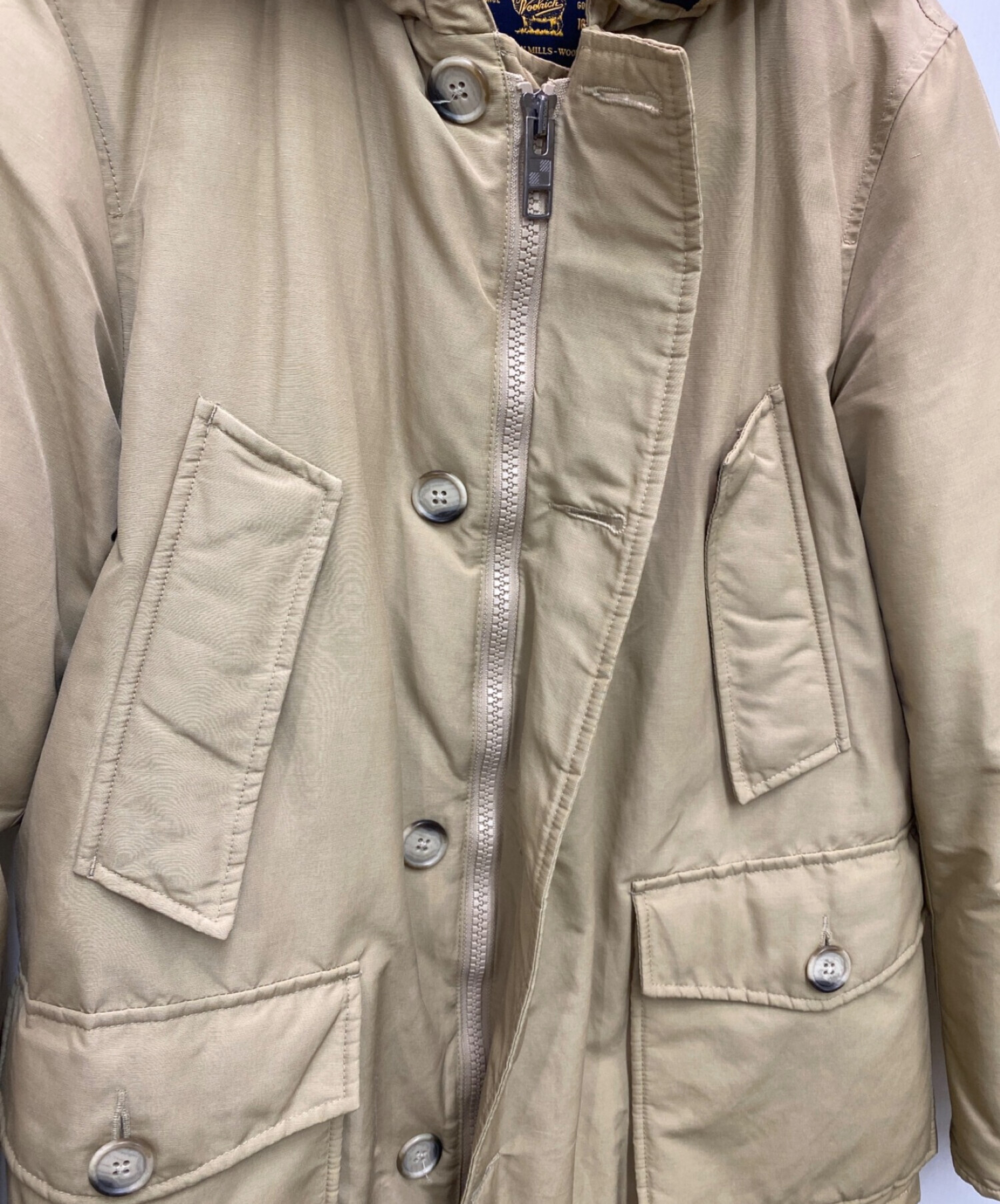 中古・古着通販】WOOLRICH (ウールリッチ) ダウンジャケット ベージュ 