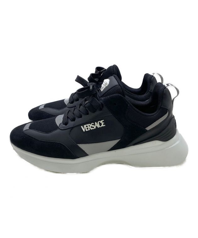 【28㎝】ラバーサンダル　ブラック　ヴェルサーチ VERSACE スニーカー　靴 28㎝】ラバーサンダル ブラック ヴェルサーチ VERSACE スニーカー 靴