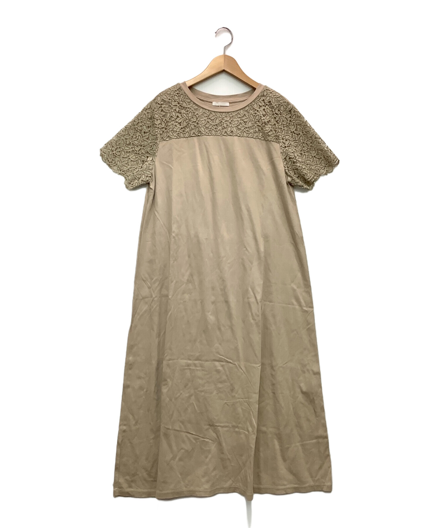 honono ひんやりTシャツワンピース　ベージュ　M ひんやりTシャツワンピース ベージュ honono ひんやりTシャツ