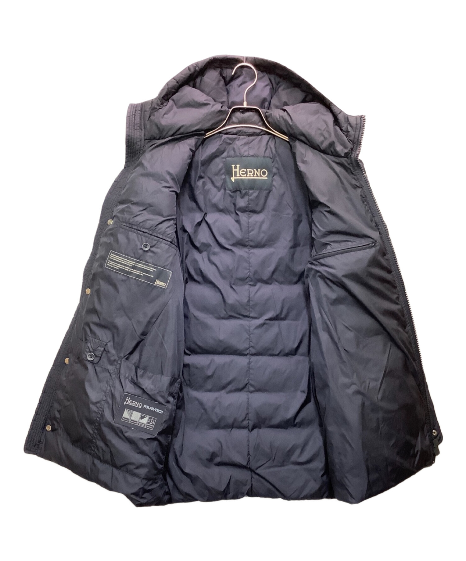 中古・古着通販】HERNO (ヘルノ) ダウンコート ネイビー サイズ:44 