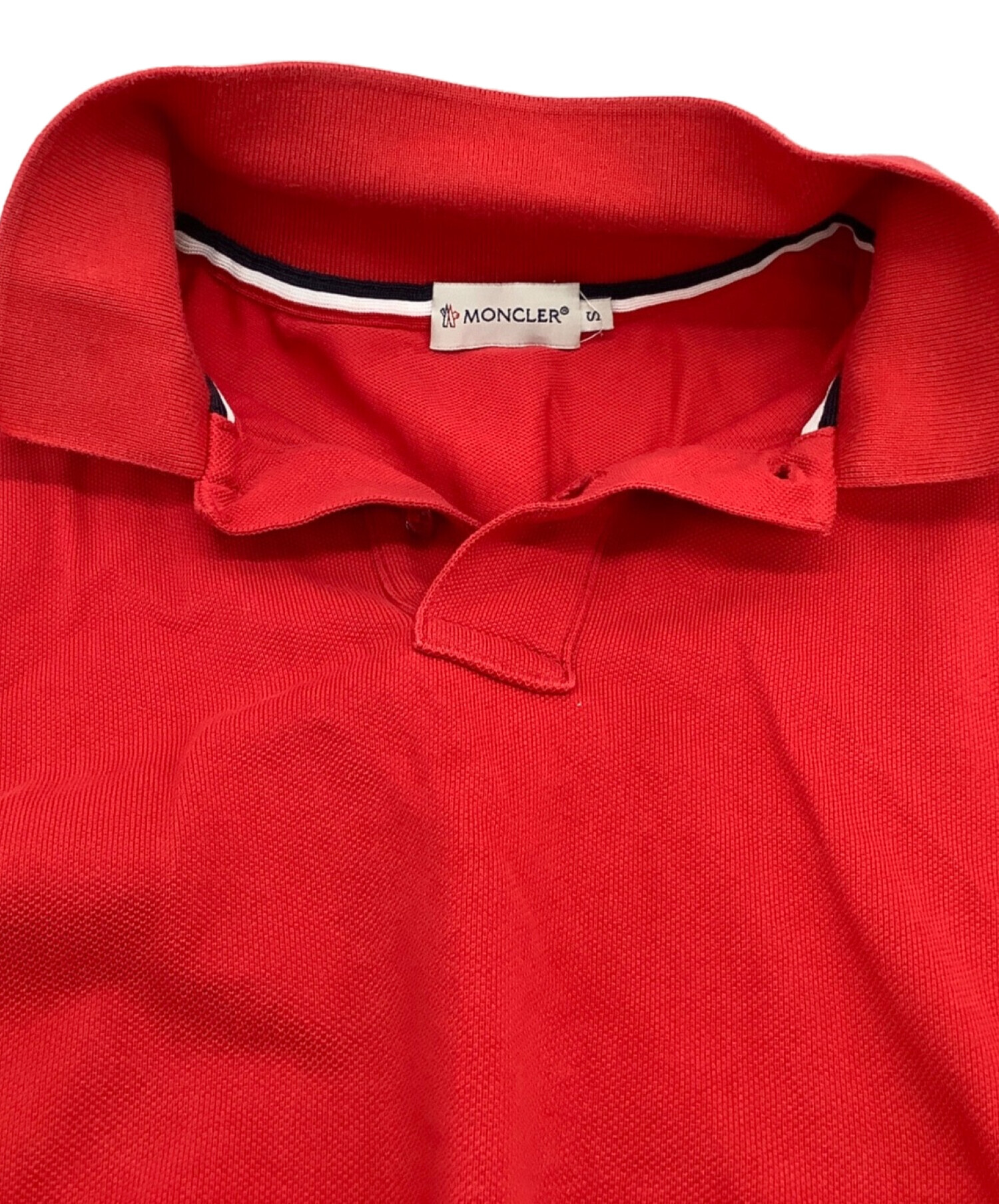 中古・古着通販】MONCLER (モンクレール) ポロシャツ レッド サイズ:S