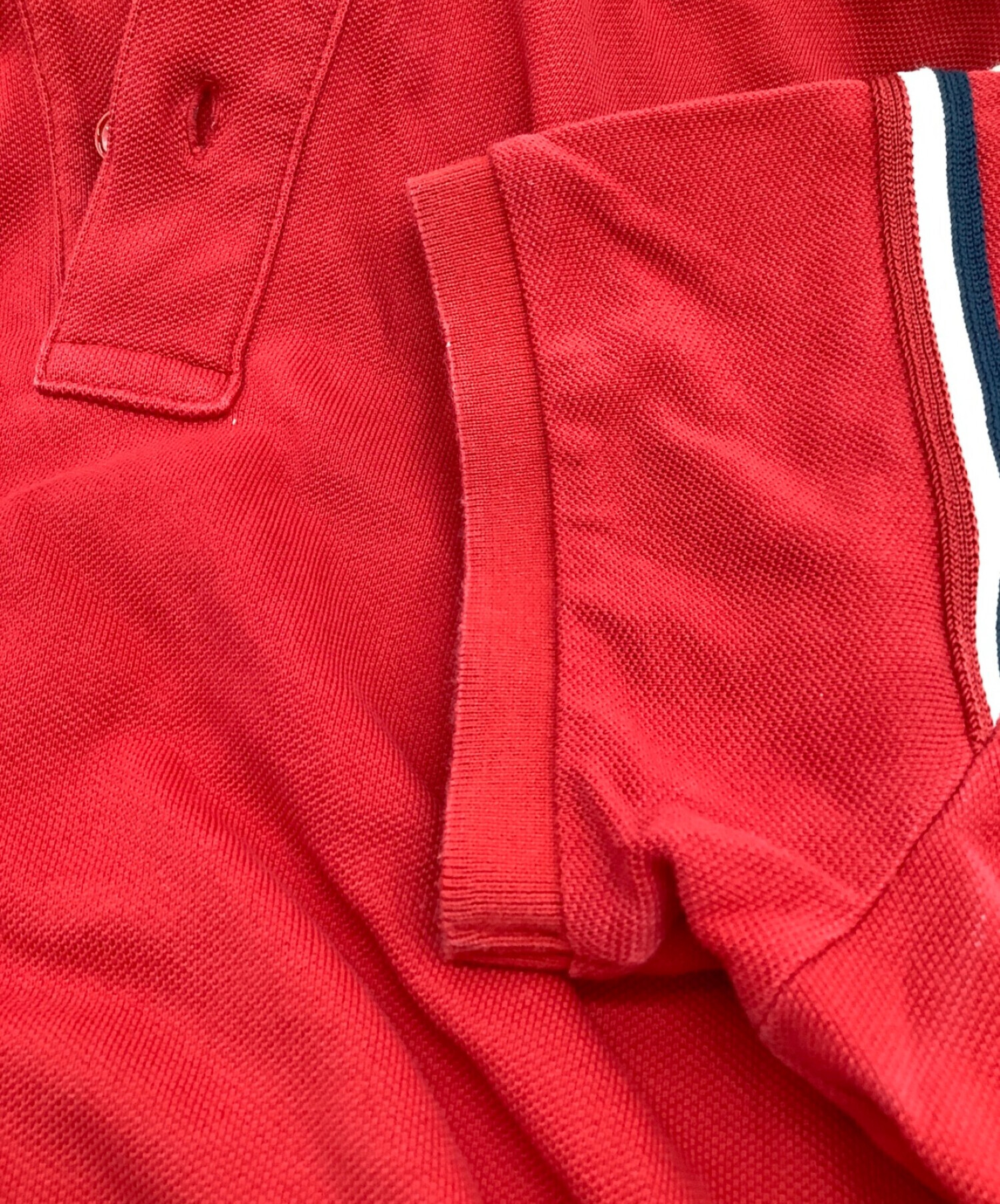 中古・古着通販】MONCLER (モンクレール) ポロシャツ レッド サイズ:S