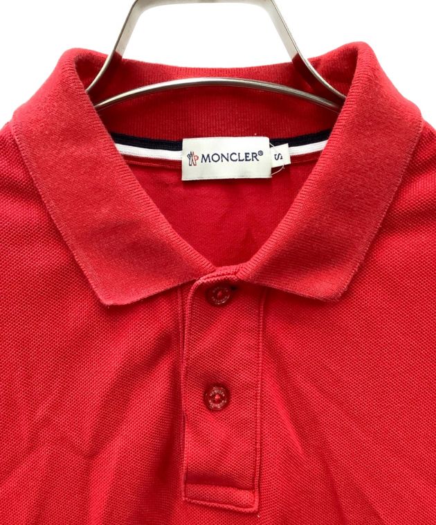 中古・古着通販】MONCLER (モンクレール) ポロシャツ レッド サイズ:S